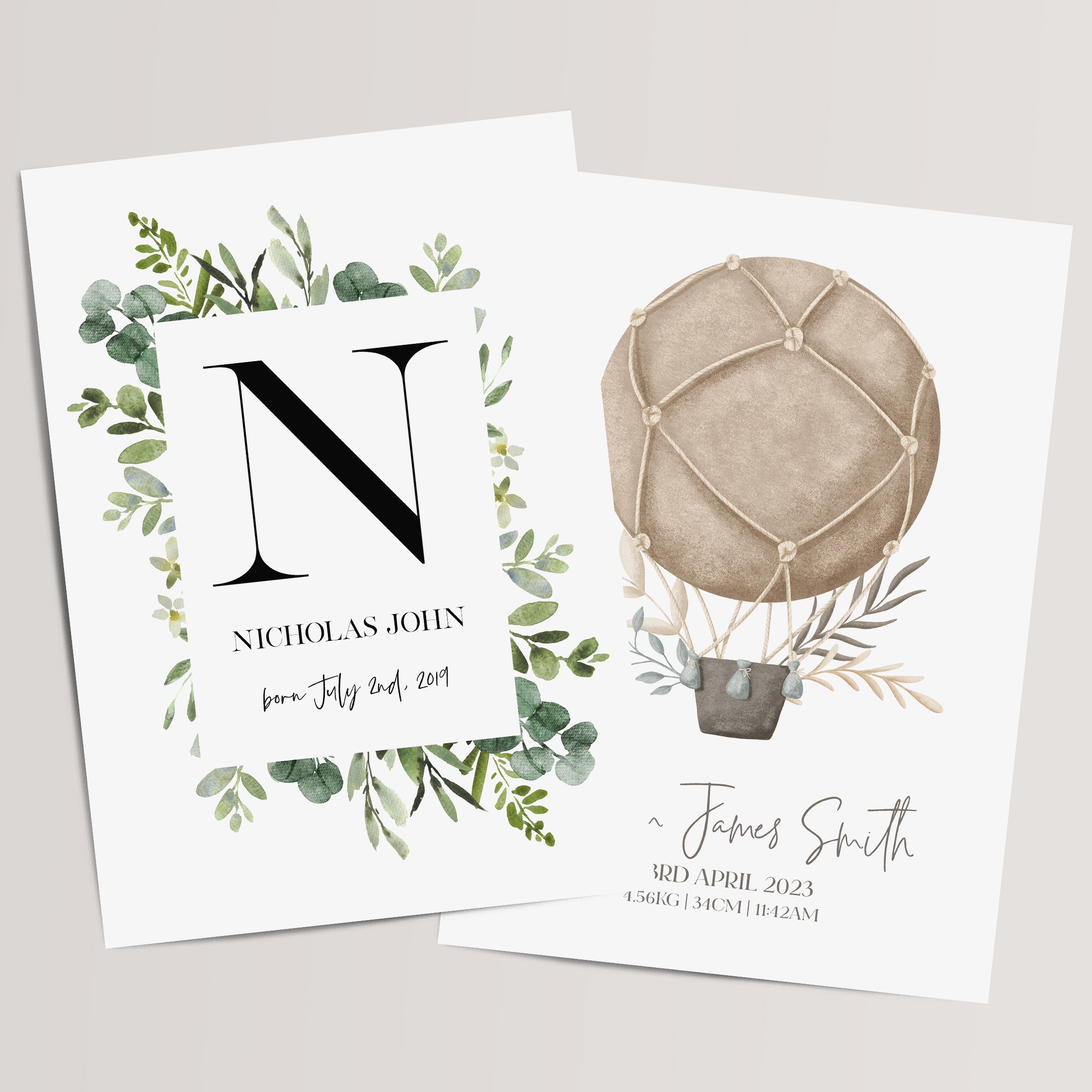 Boys Birth Prints