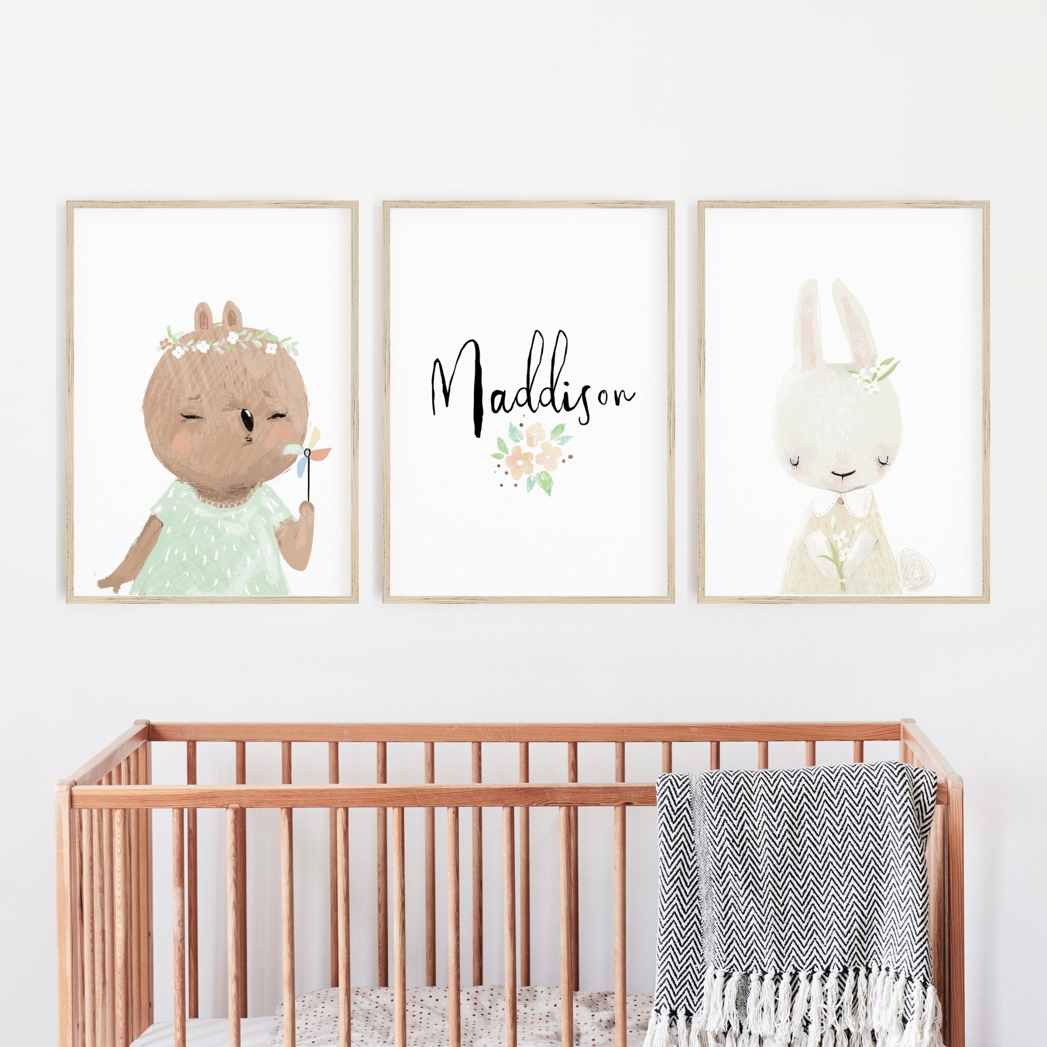 Girls Nursery Wall Art Prints