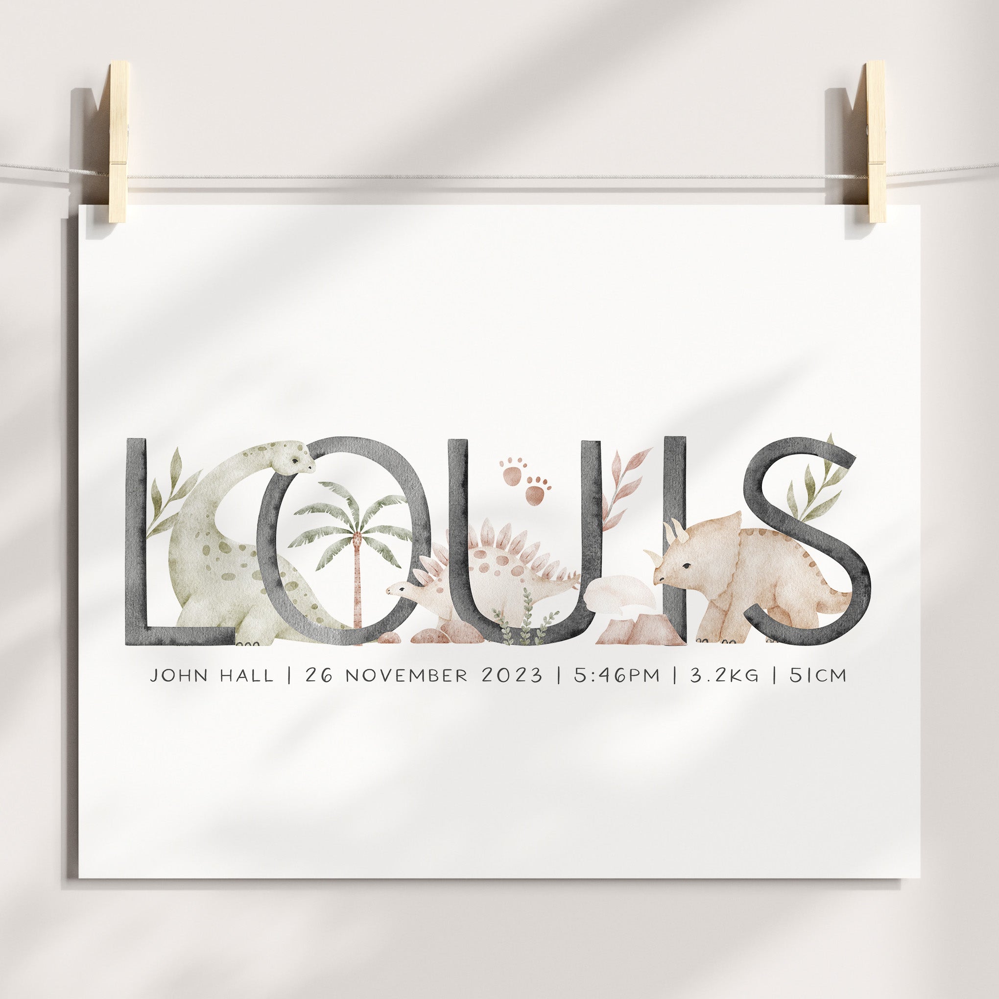 Dinosaur Name Print