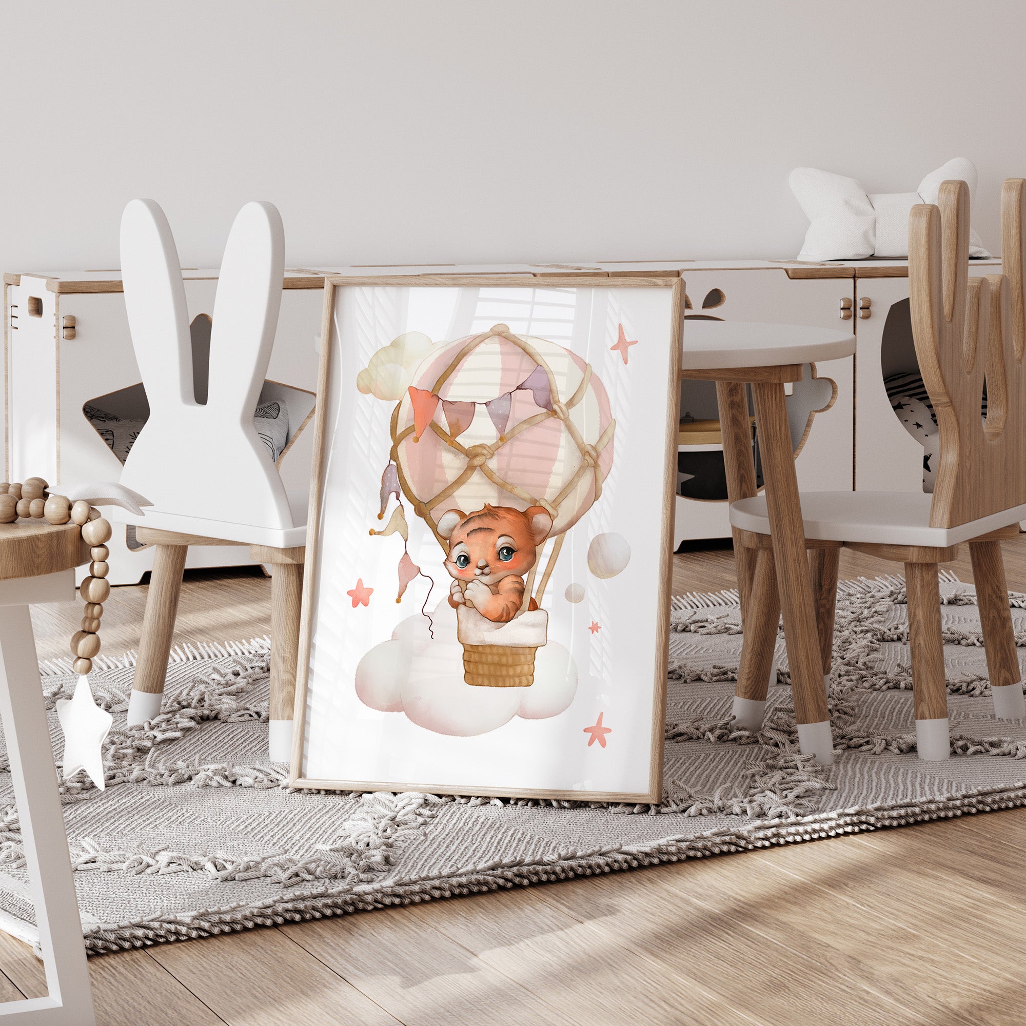 Hot Air Balloon Print - Tiger