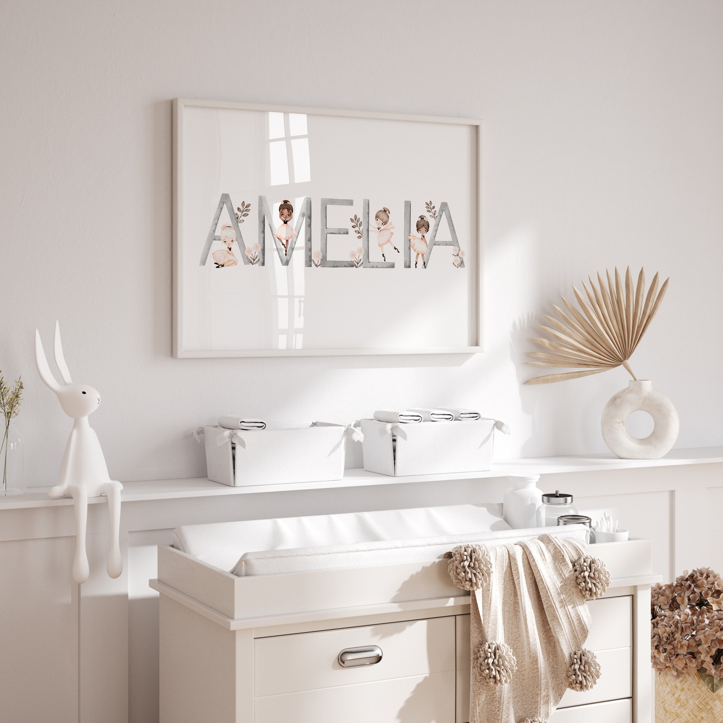 Ballerina Name & Birth Print