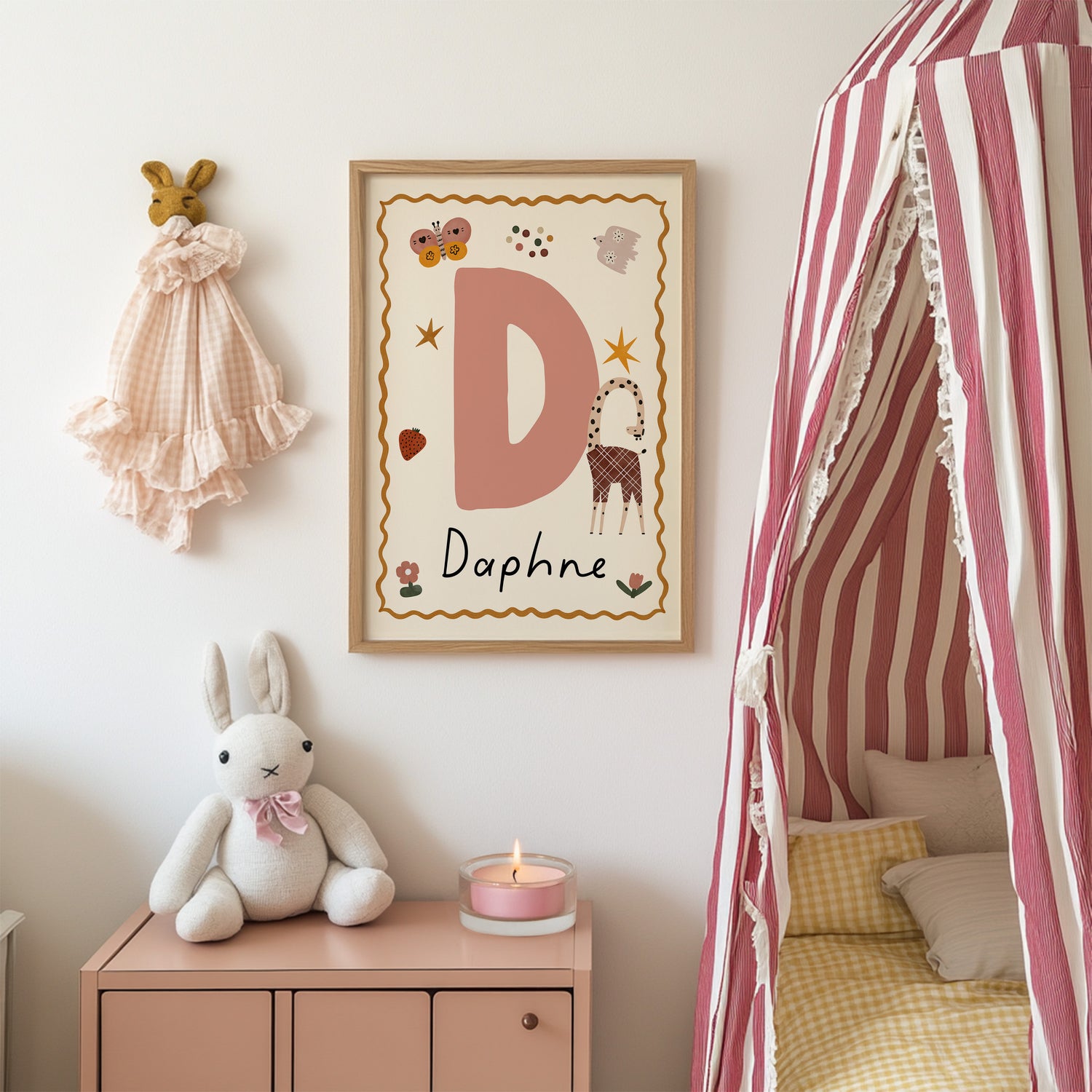 Whimsy Giraffe Letter & Name Print