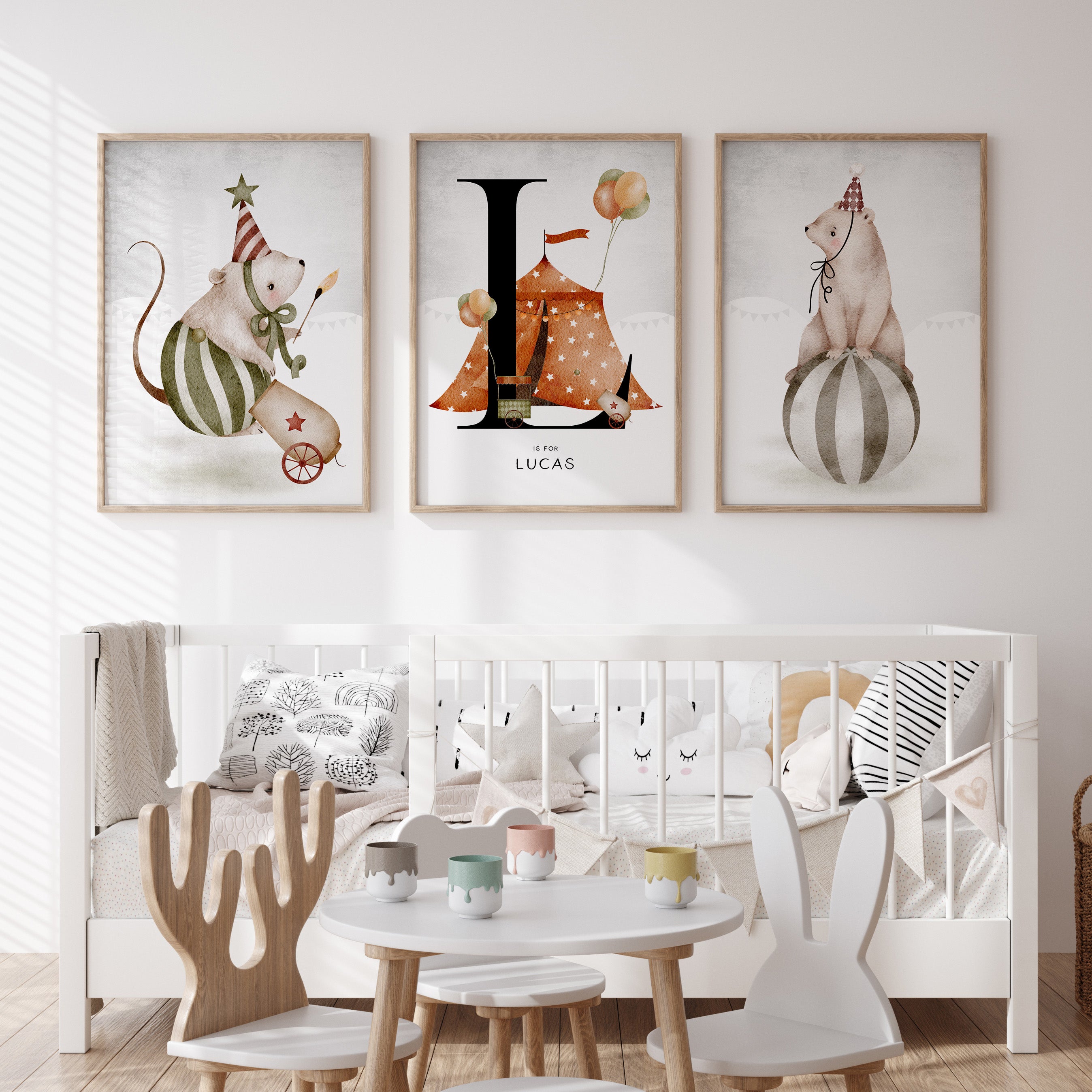 Circus Animals & Name Print - Mix & Match