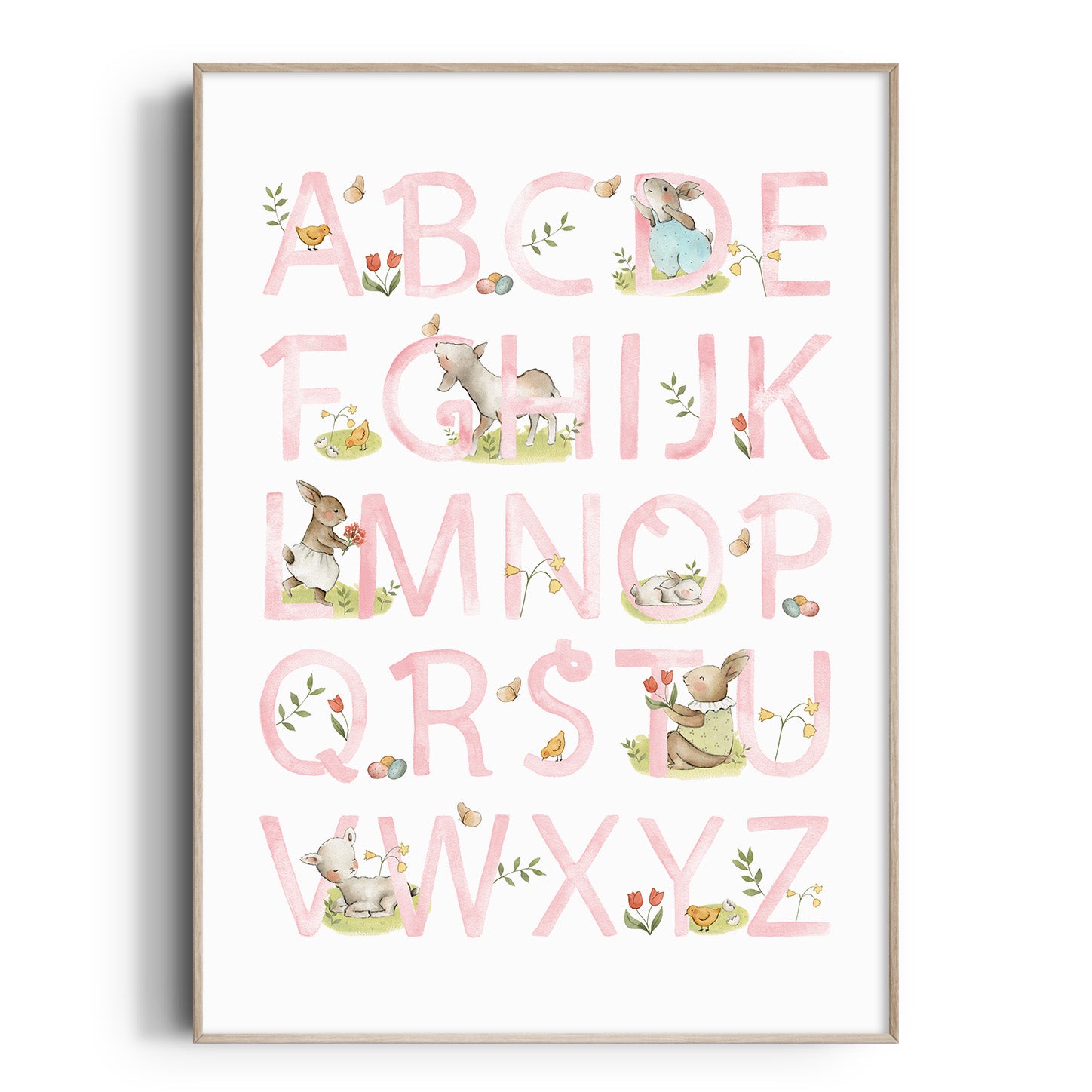 Spring Animals Alphabet Print