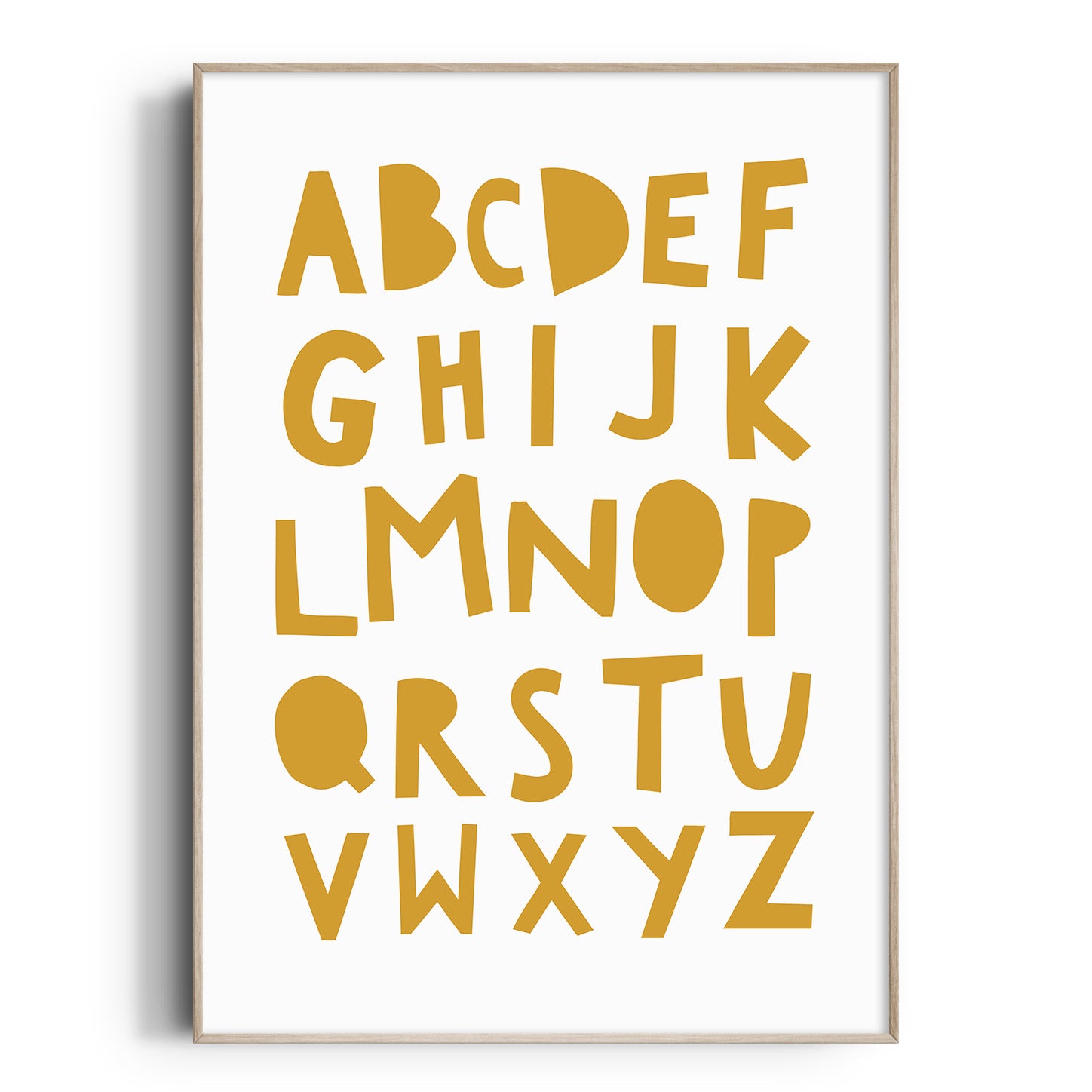 Mustard Alphabet Print