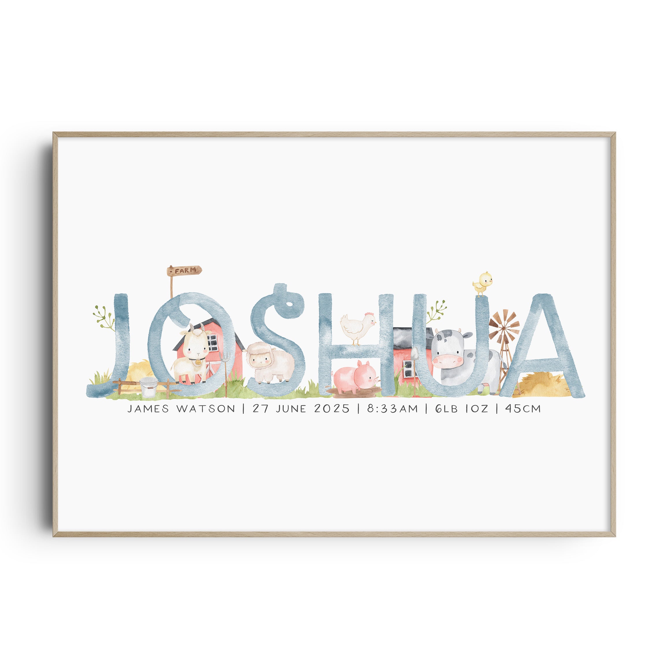 Farm Animal Name Print