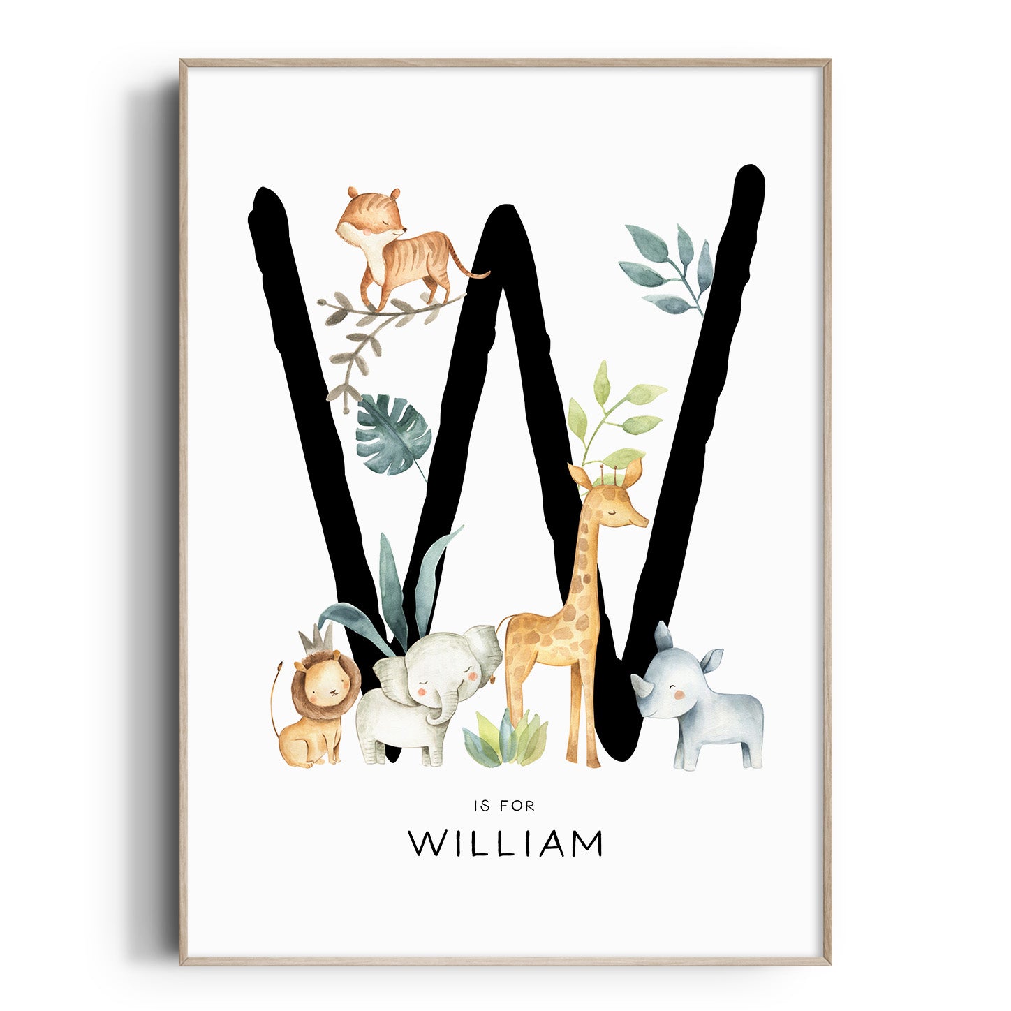 Safari Animal Letter & Name Print