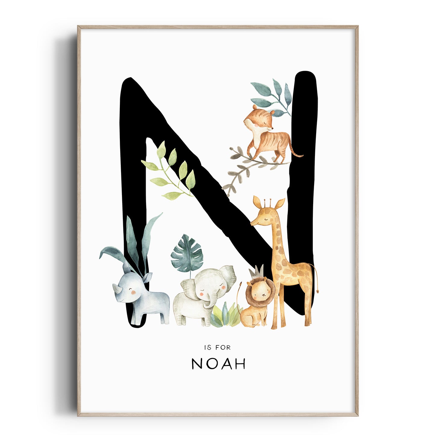 Safari Animal Letter & Name Print