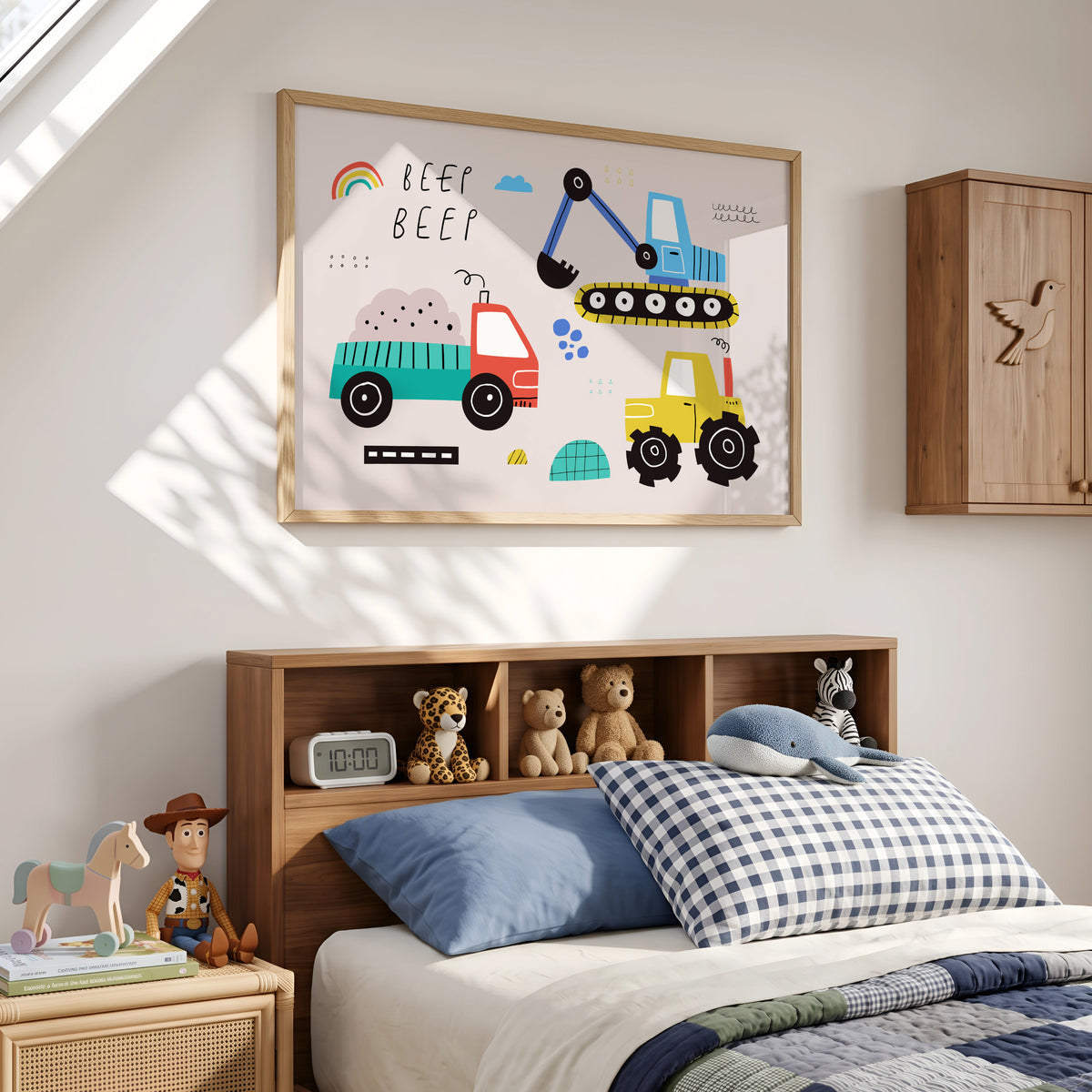 Beep Beep Construction Vehicles Print