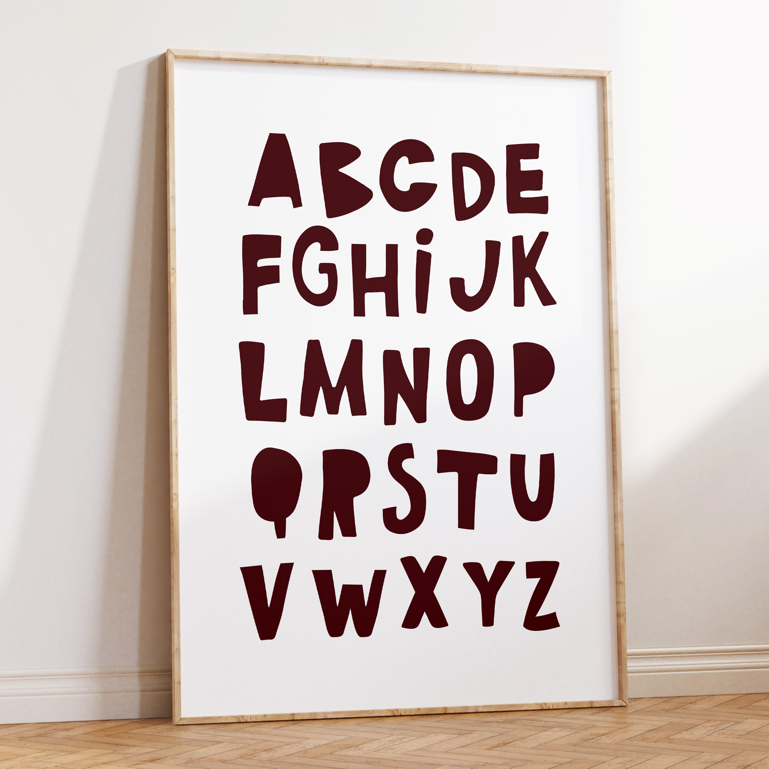 Claret Alphabet Print