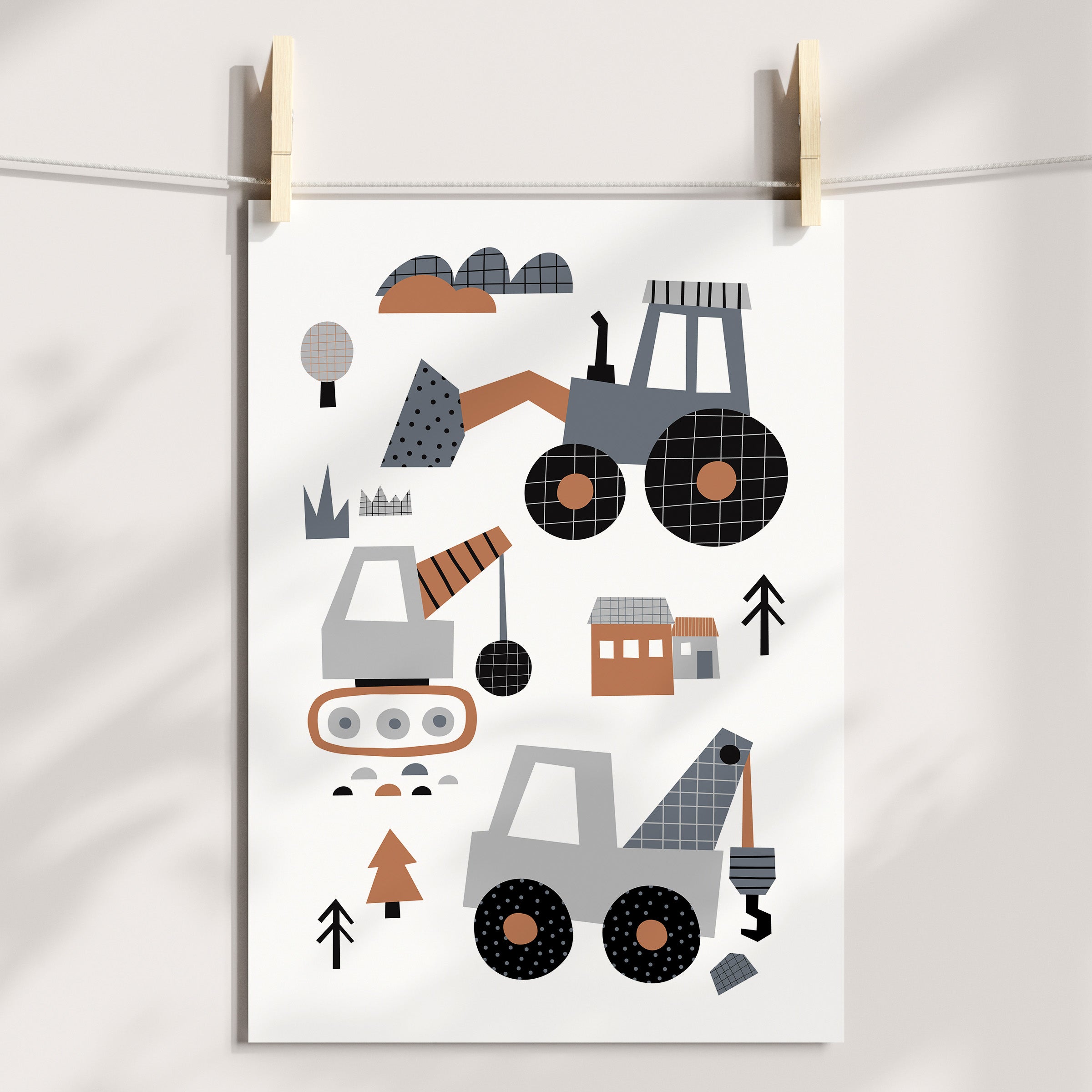 Construction Trucks & Name Prints