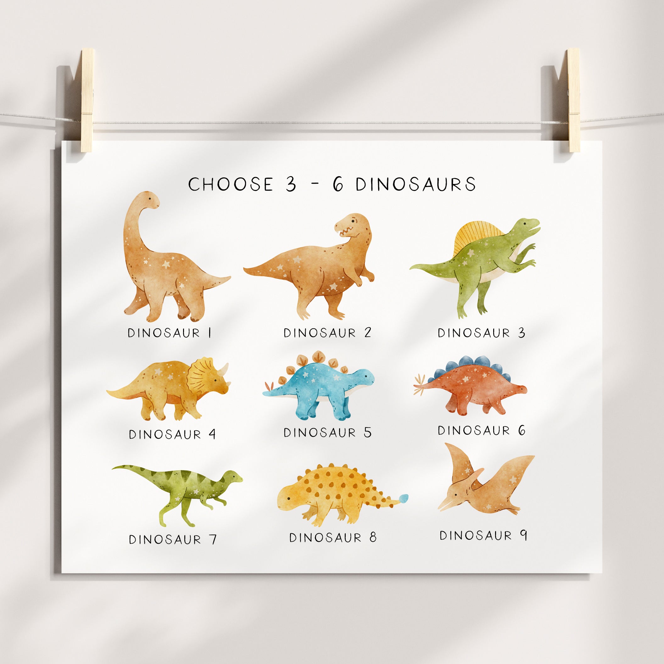 Dinosaur Name Print