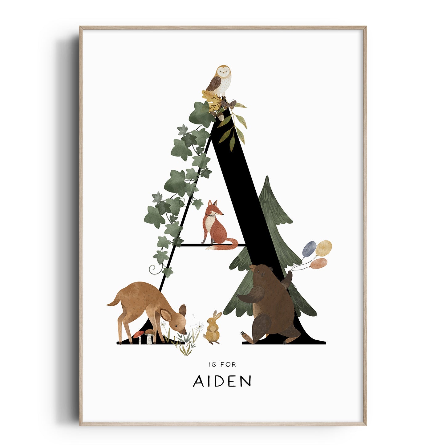 Forest Animal Letter & Name Print