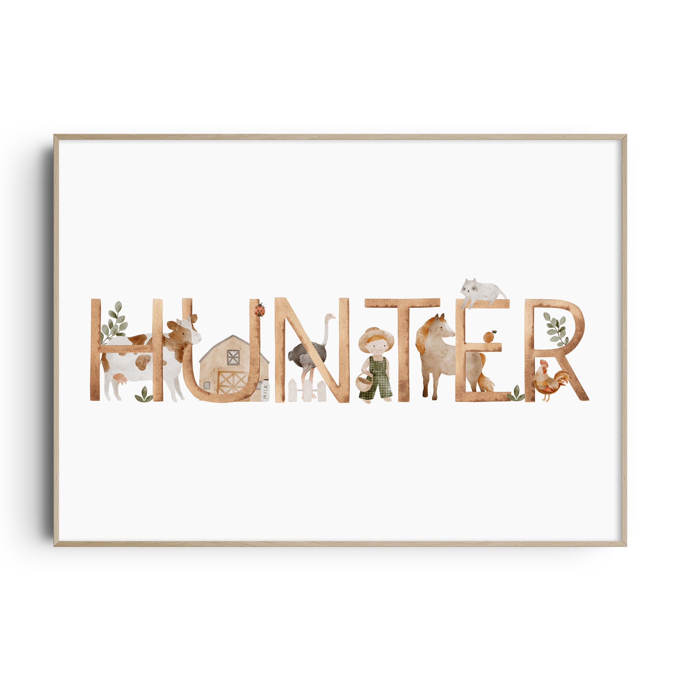 Farm Animal Name Print