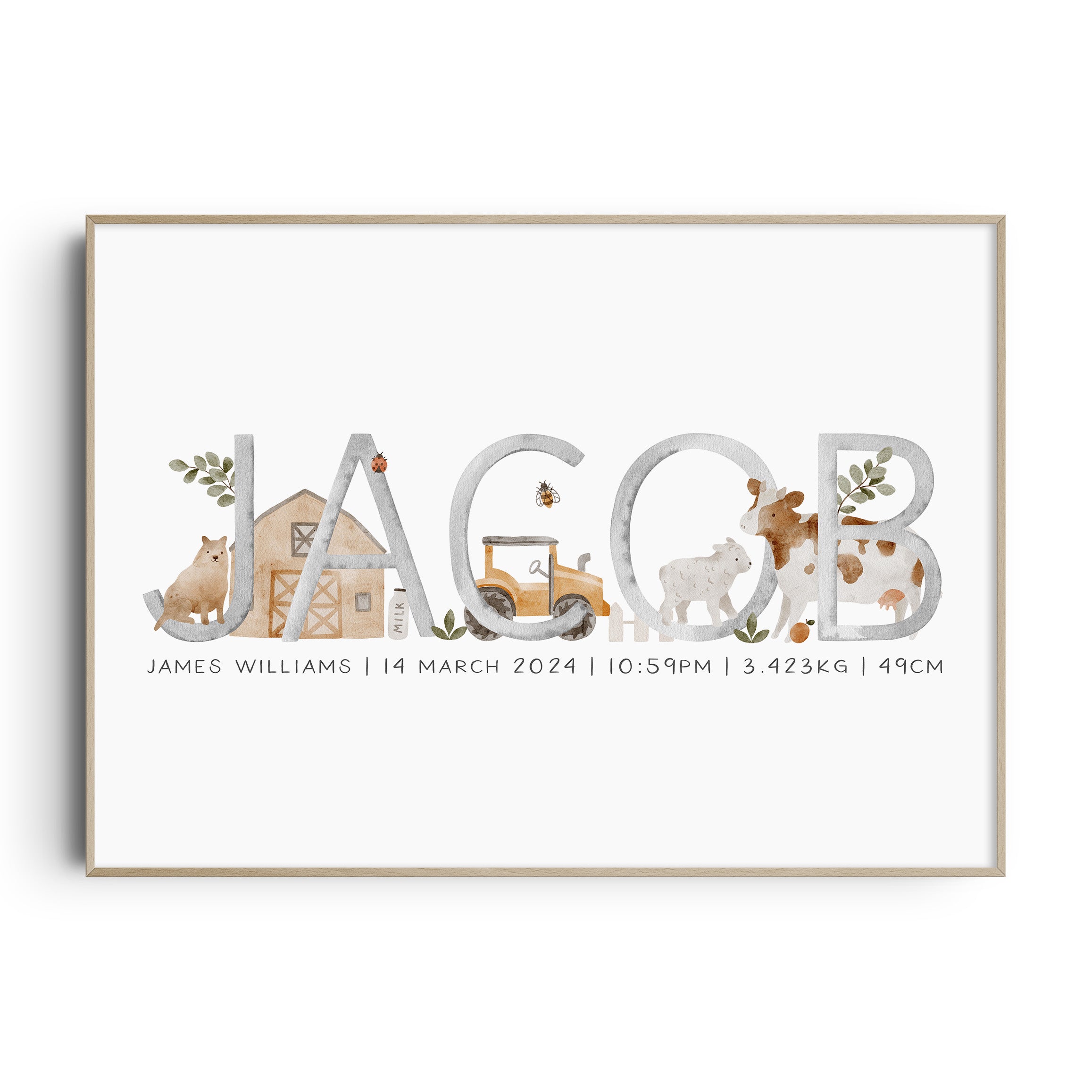 Farm Animal Name Print