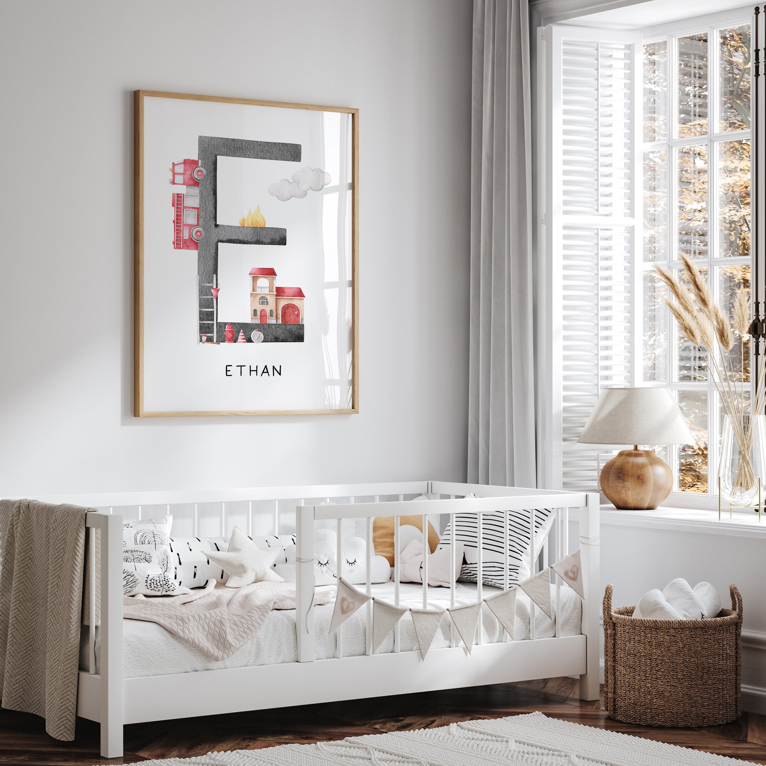 Fire Truck Letter & Name Print
