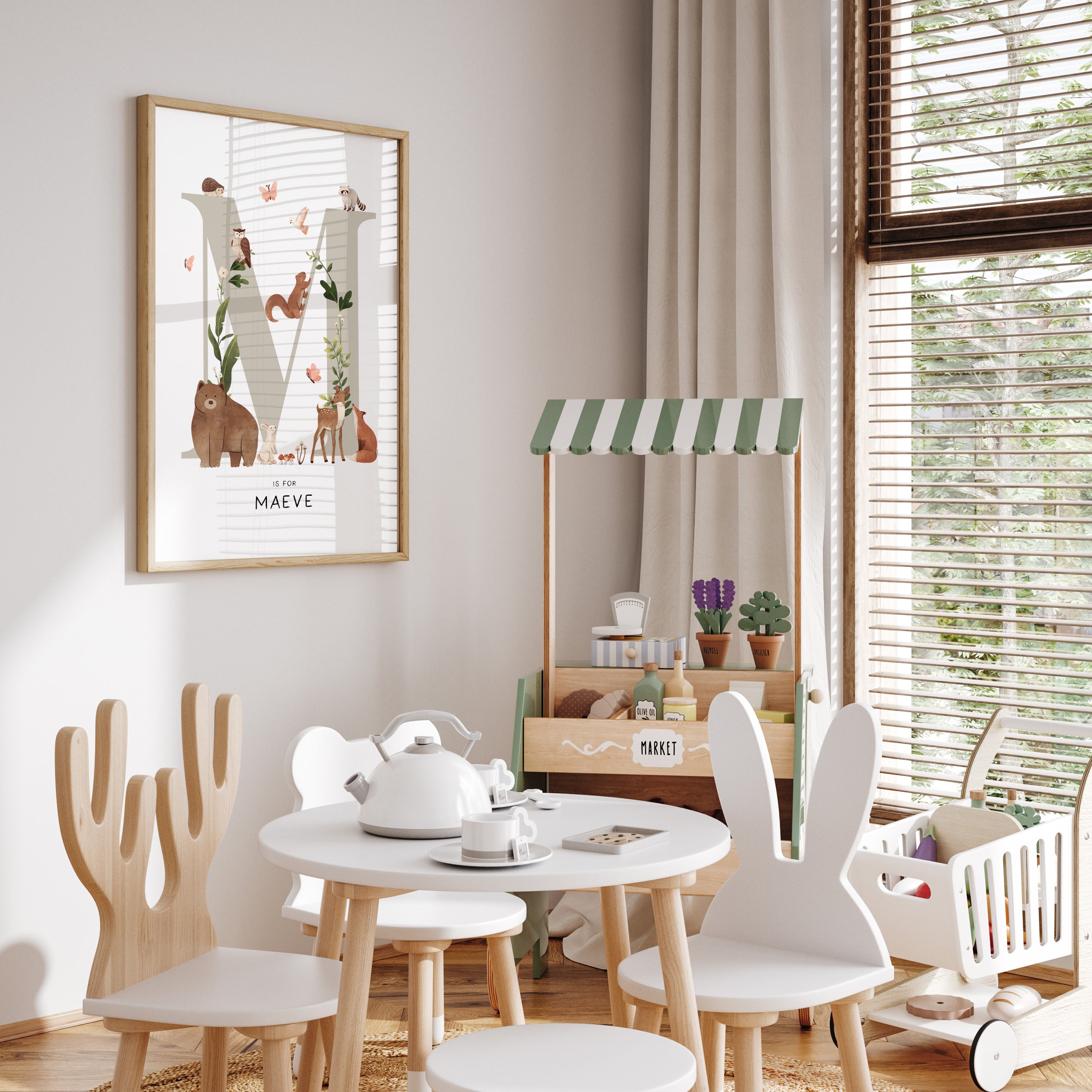 Forest Animal Letter & Name Print