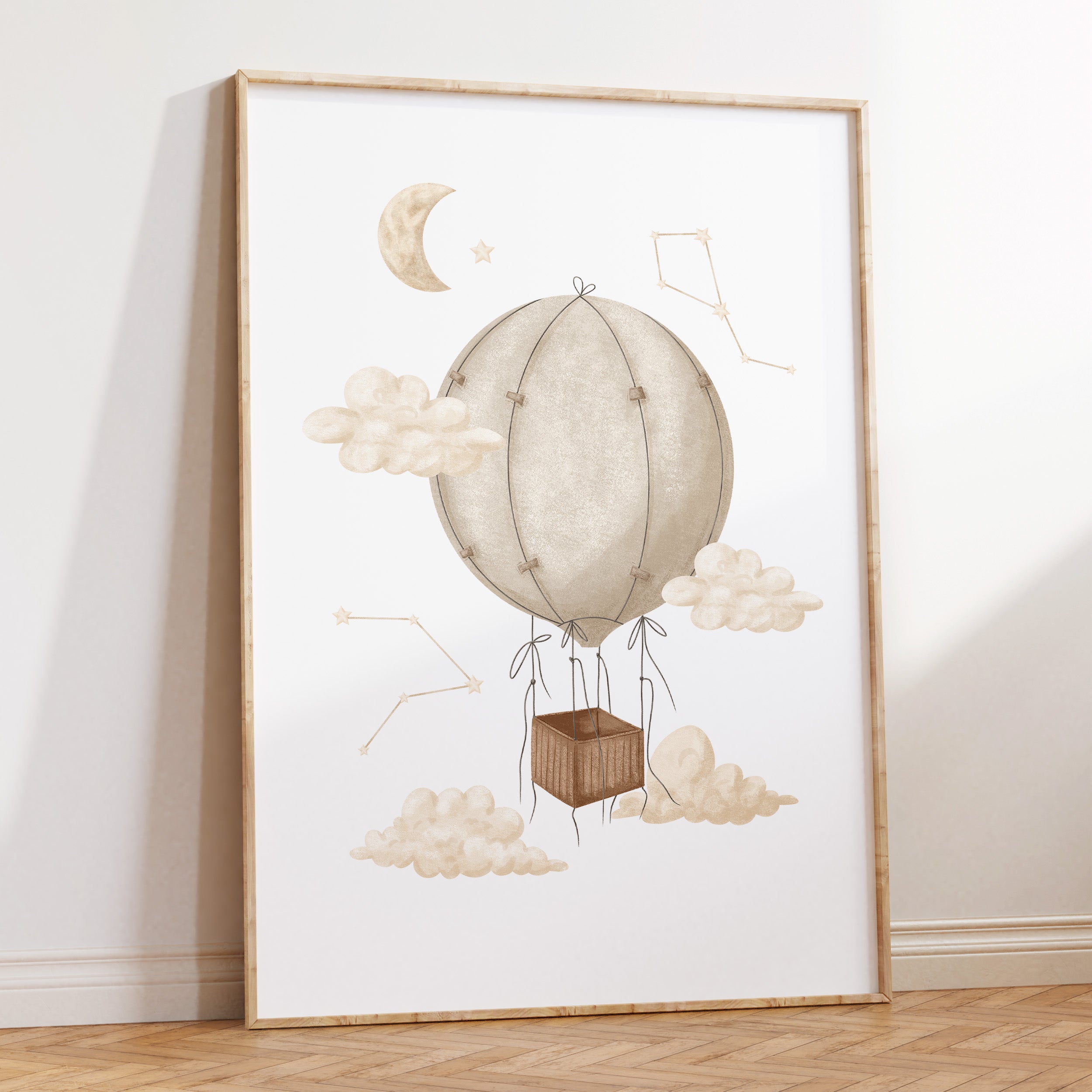 Boho Hot Air Balloon Print