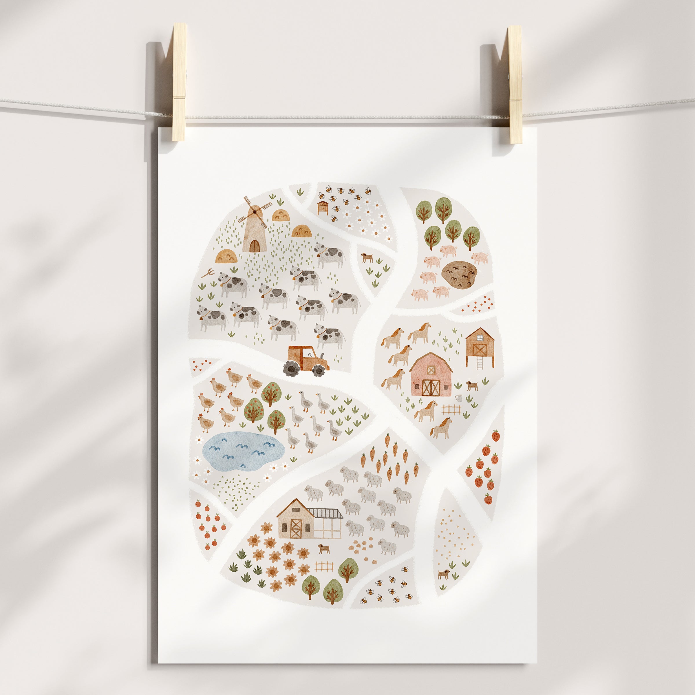 On The Farm Print