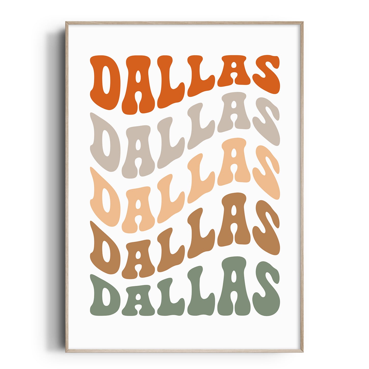 Wavy Retro Name Print