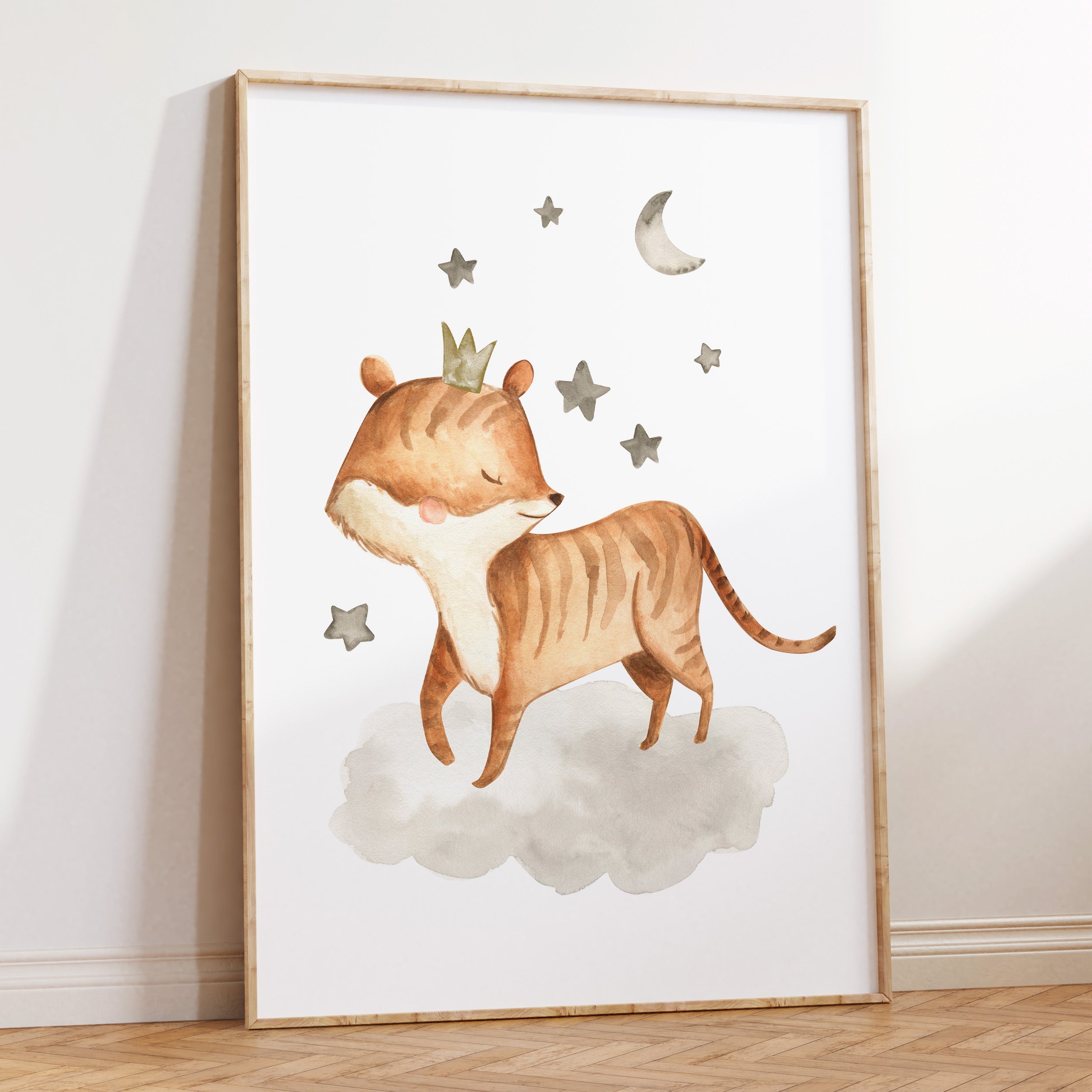 Tiger & Stars Print