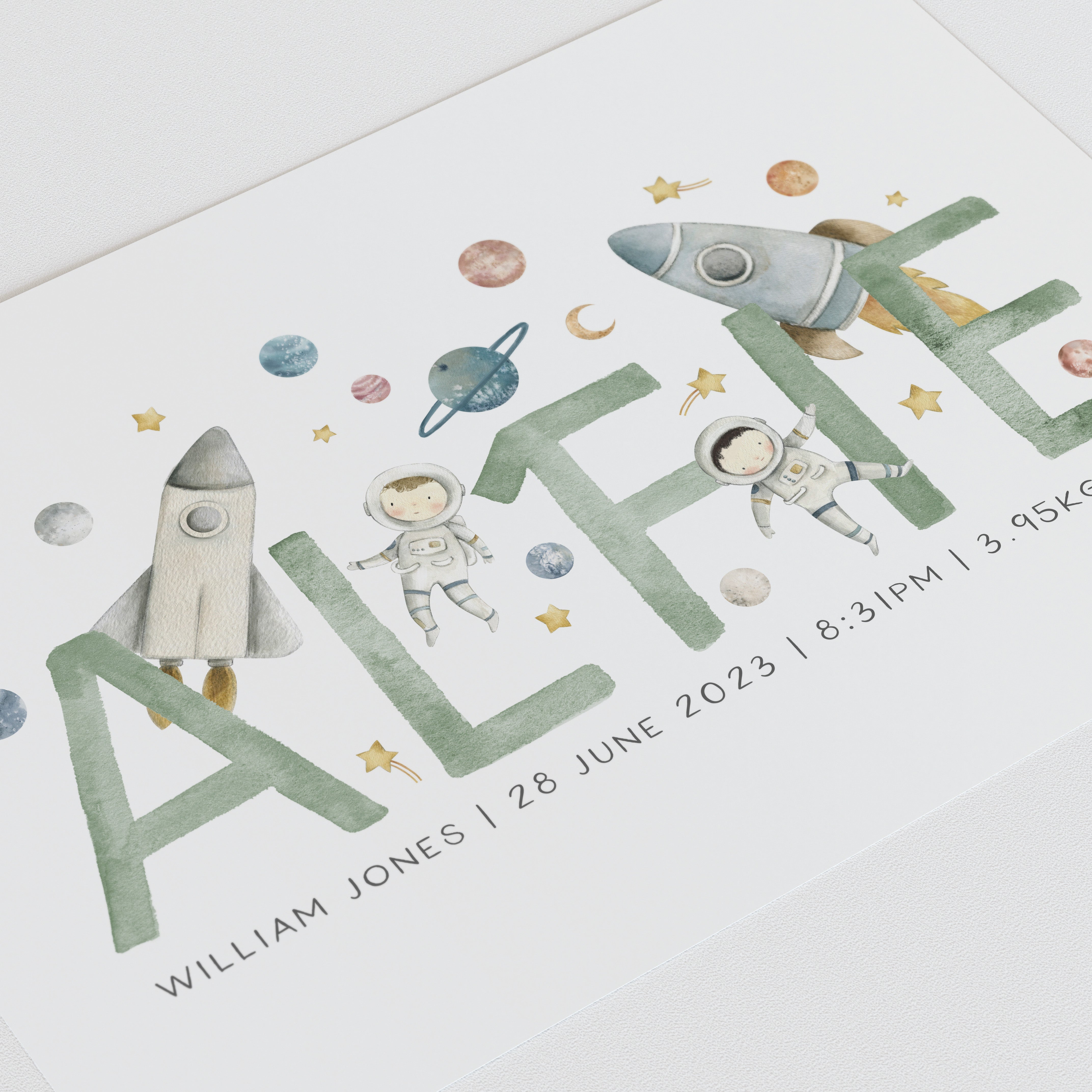 Space Name Print