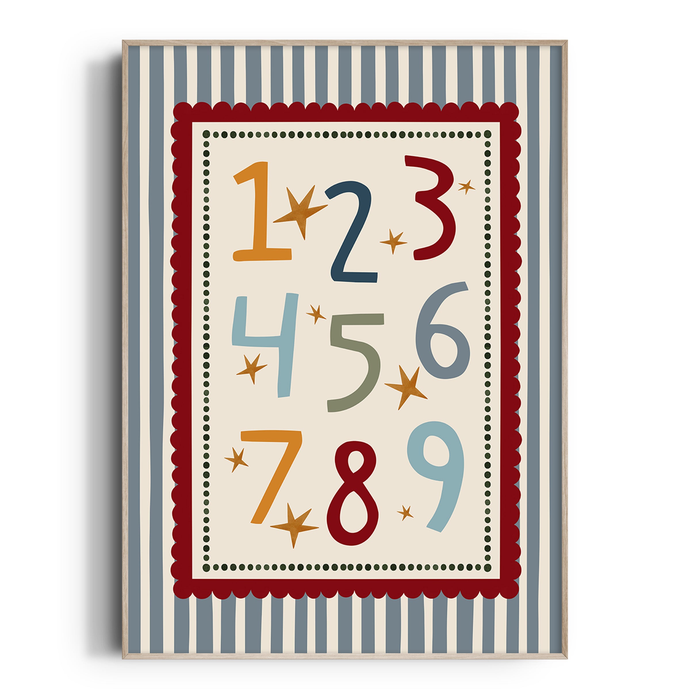 Stripe Numbers Print