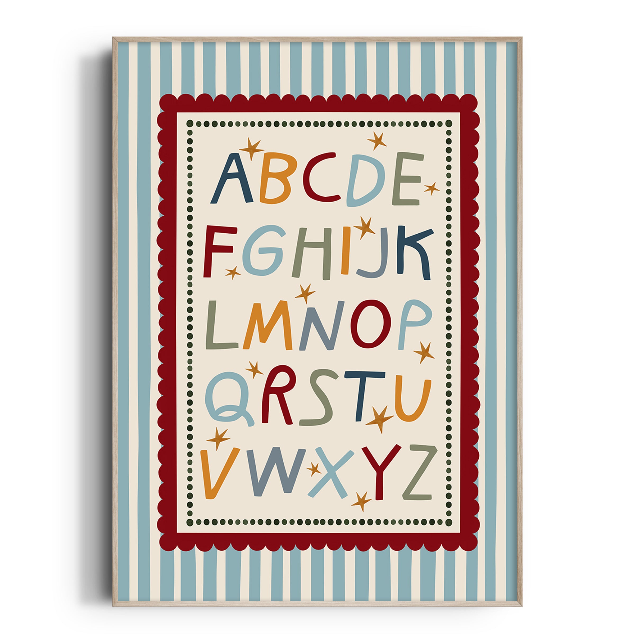 Stripe ABC Alphabet Print