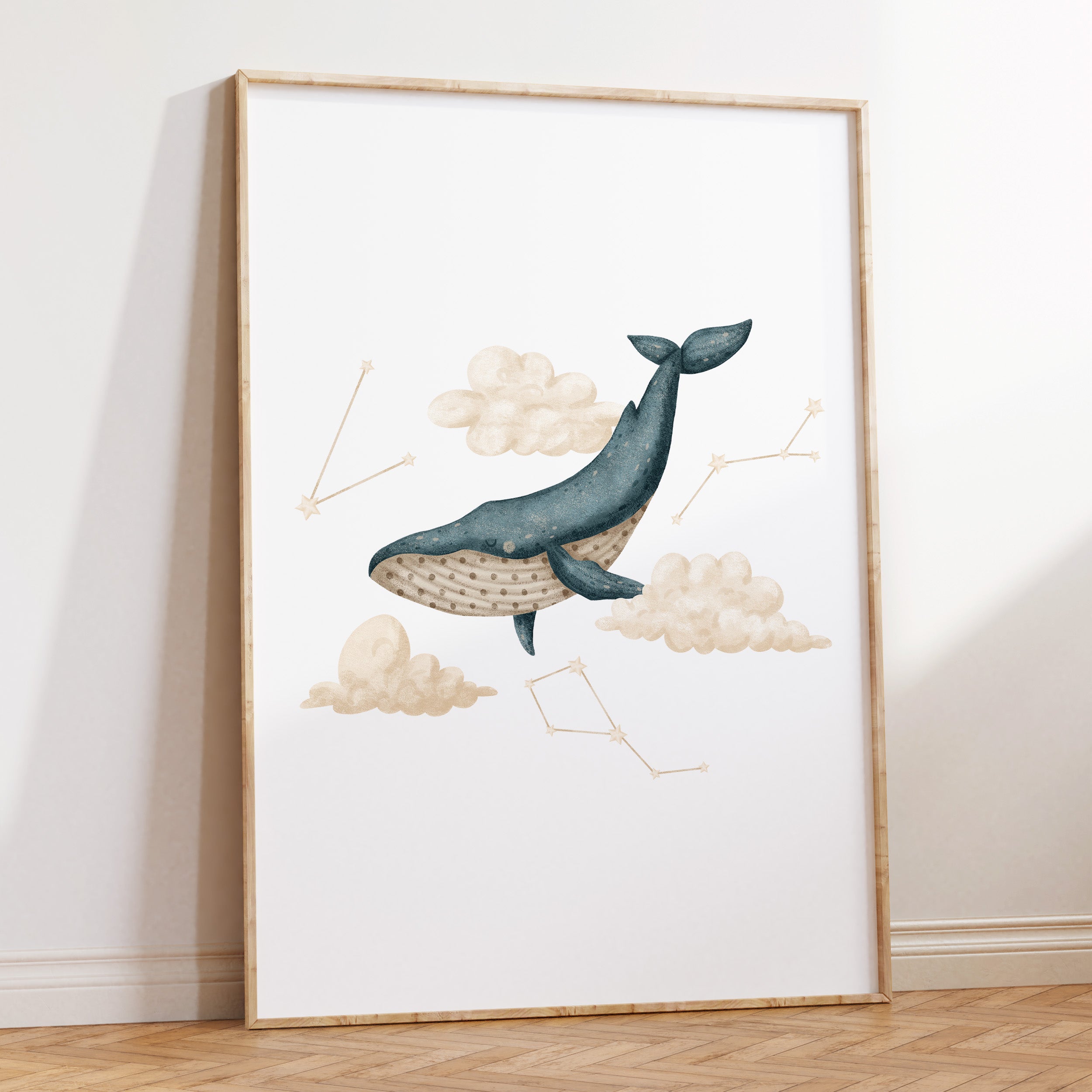Boho Whale Print