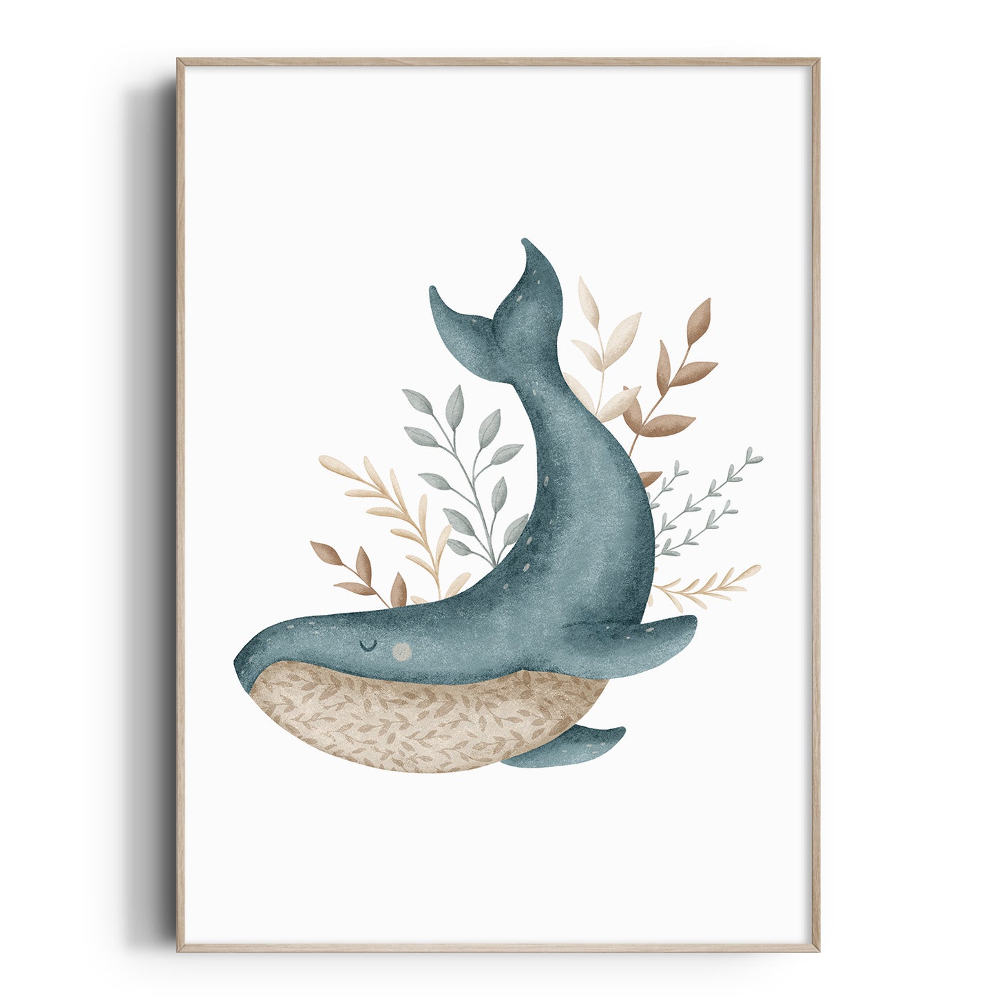 Boho Whale Print
