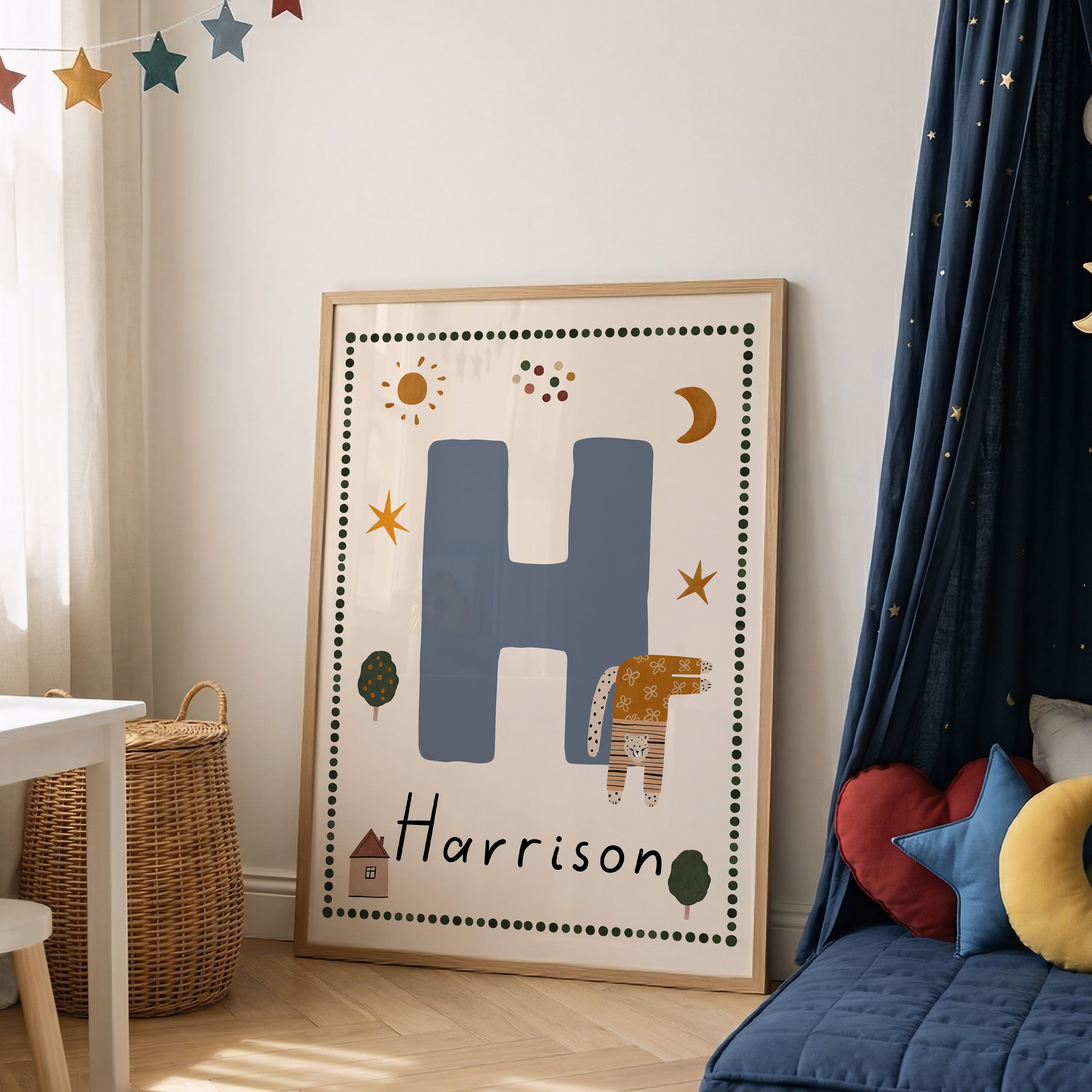 Whimsy Leopard Letter & Name Print