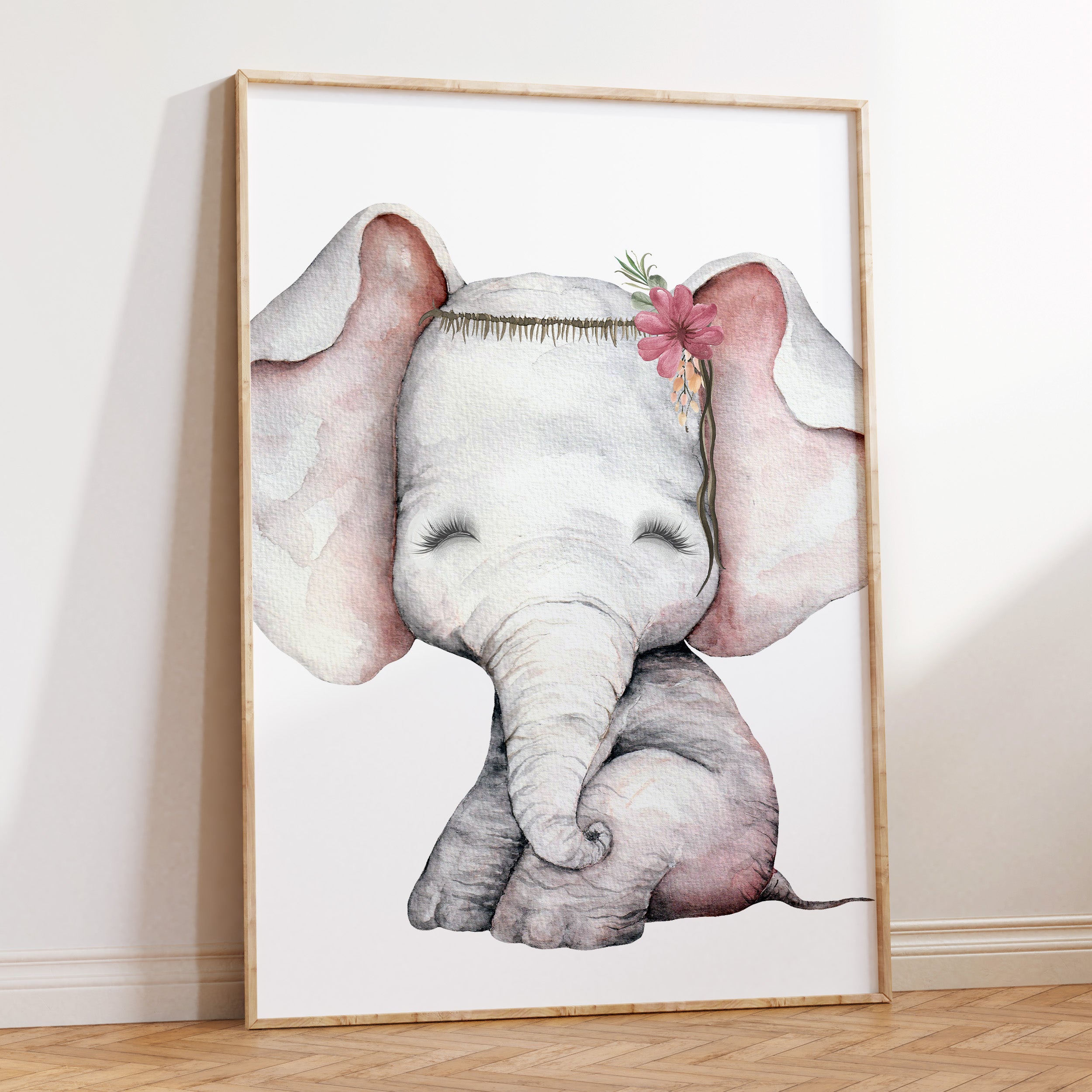 Floral Elephant Print