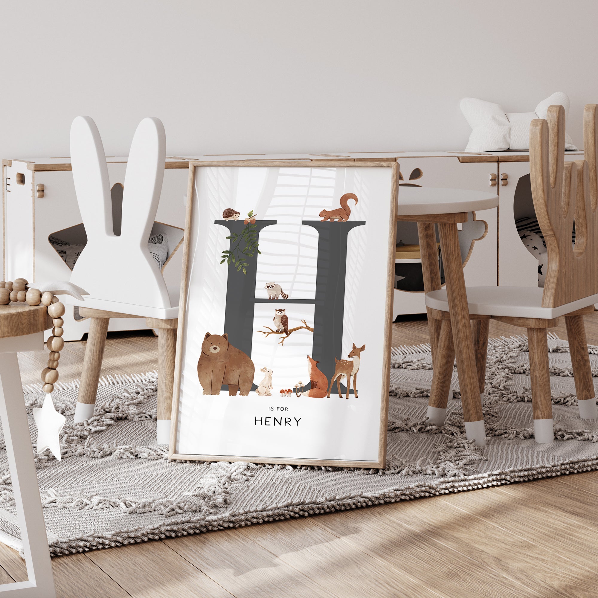 Forest Animal Letter & Name Print