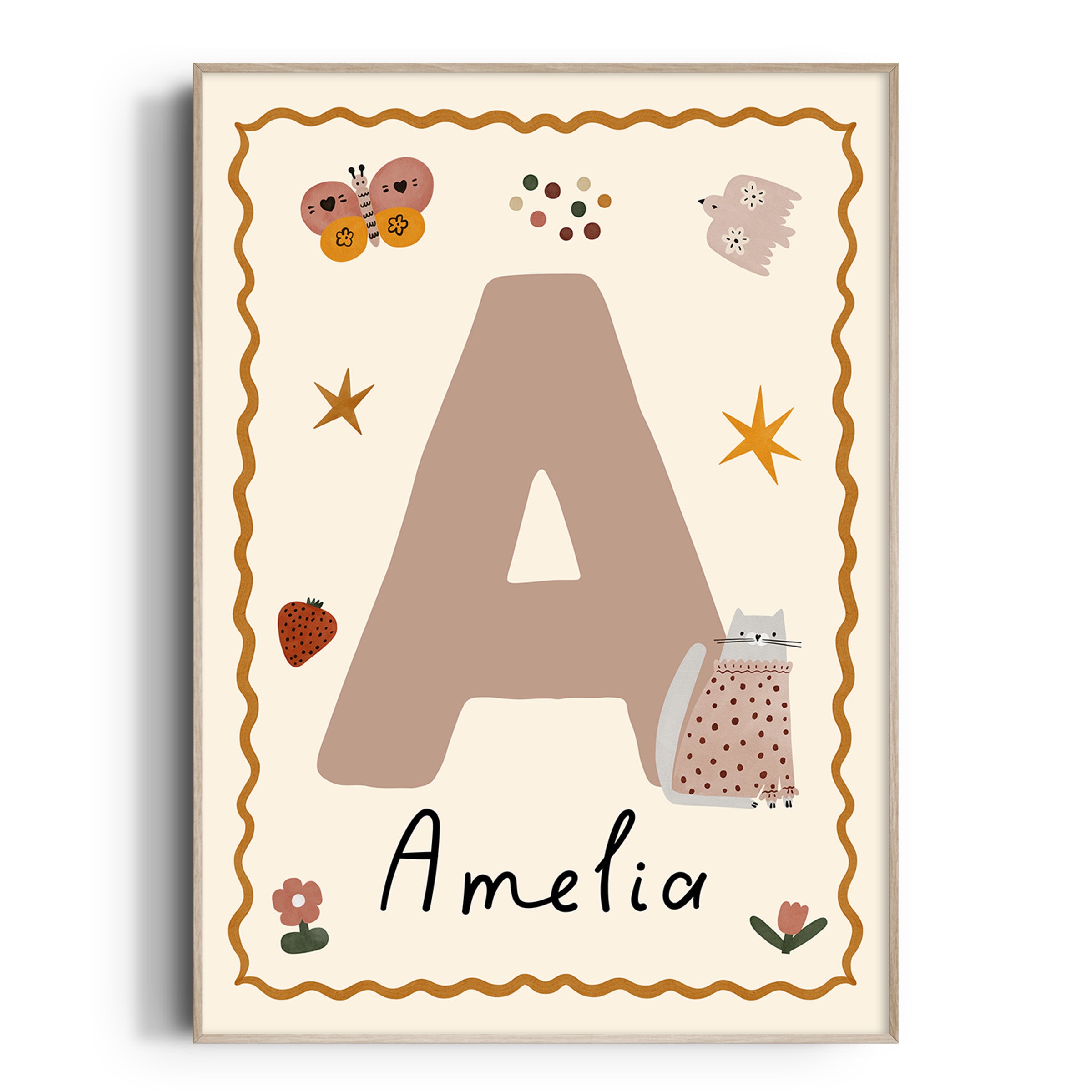 Whimsy Cate Letter & Name Print