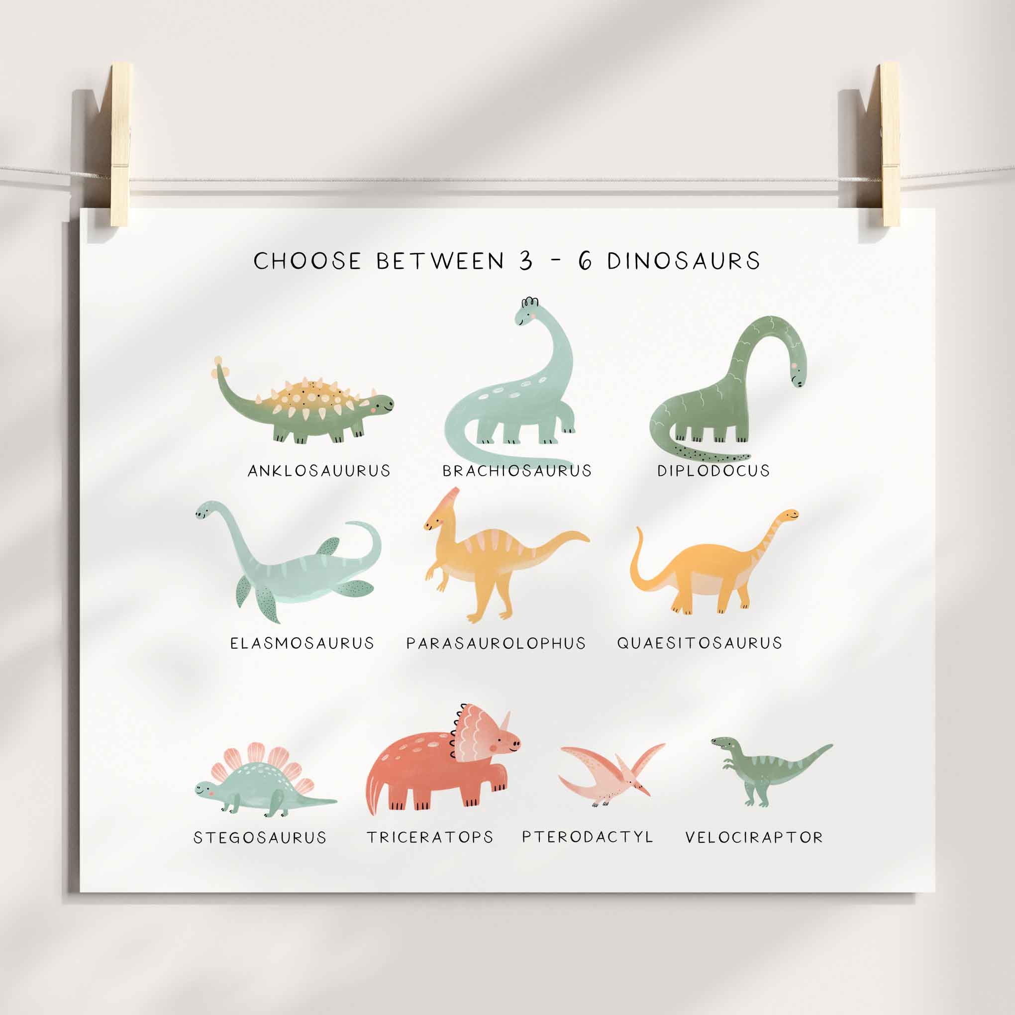 Dinosaur Name Print