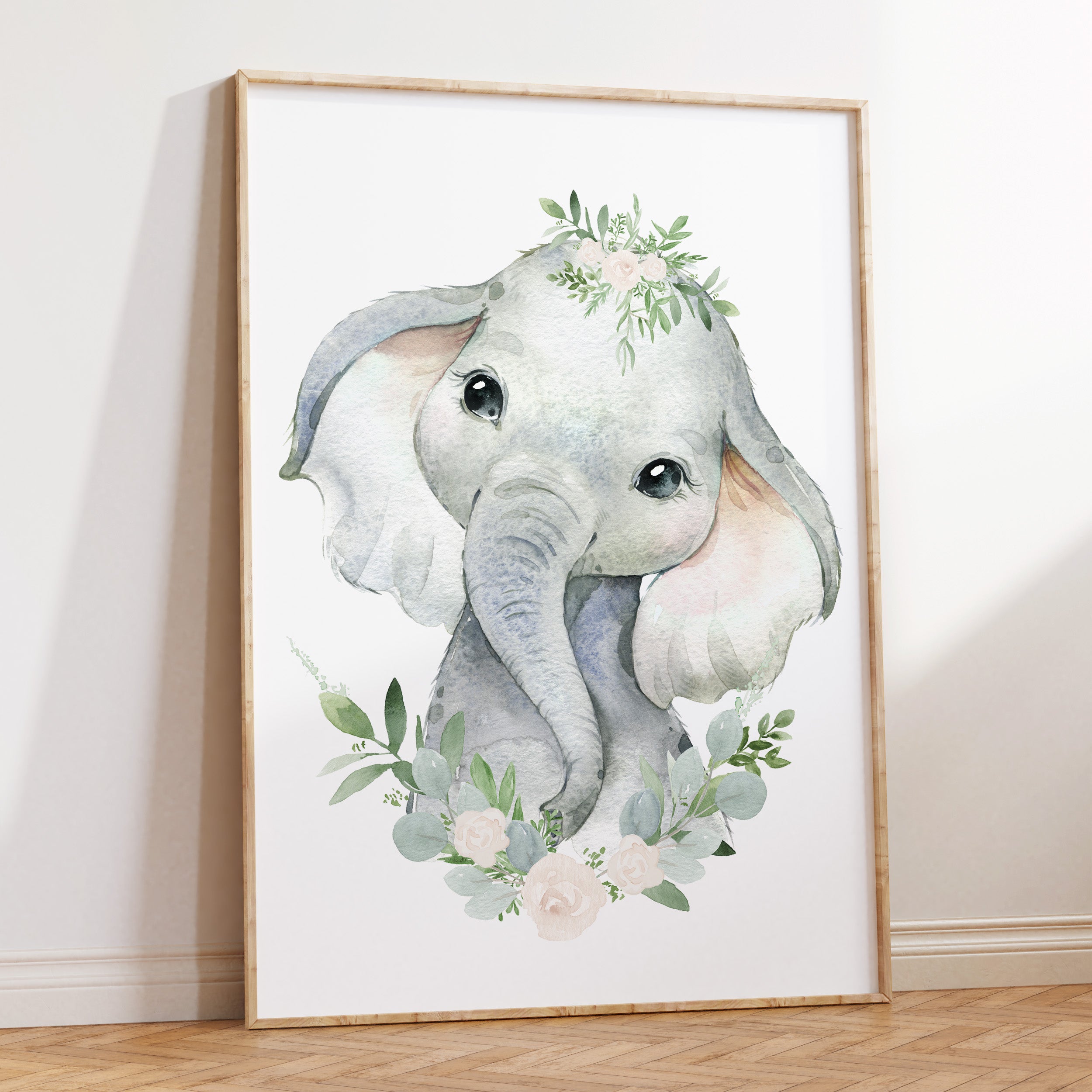 Floral Elephant Print
