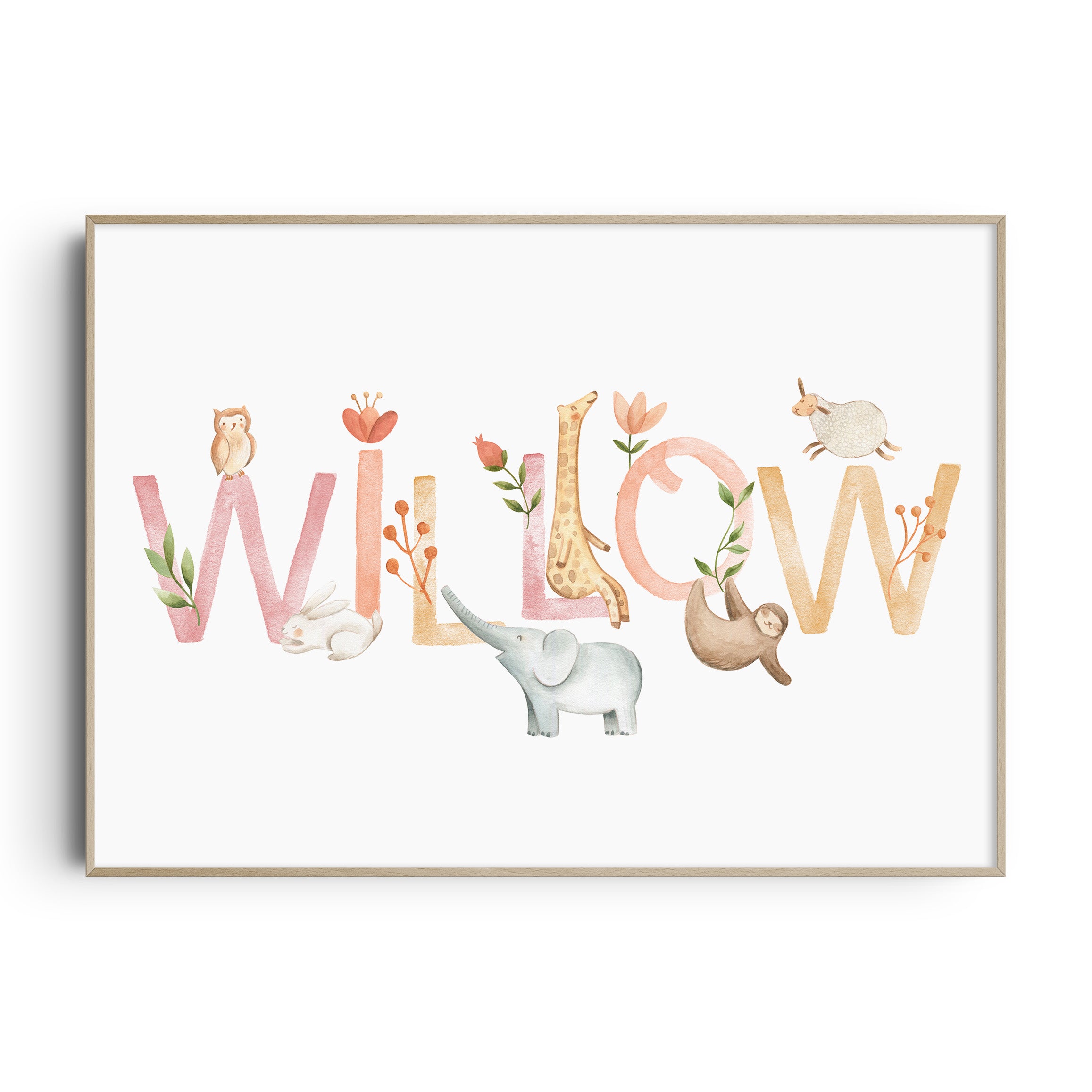 Safari Animal Name Print