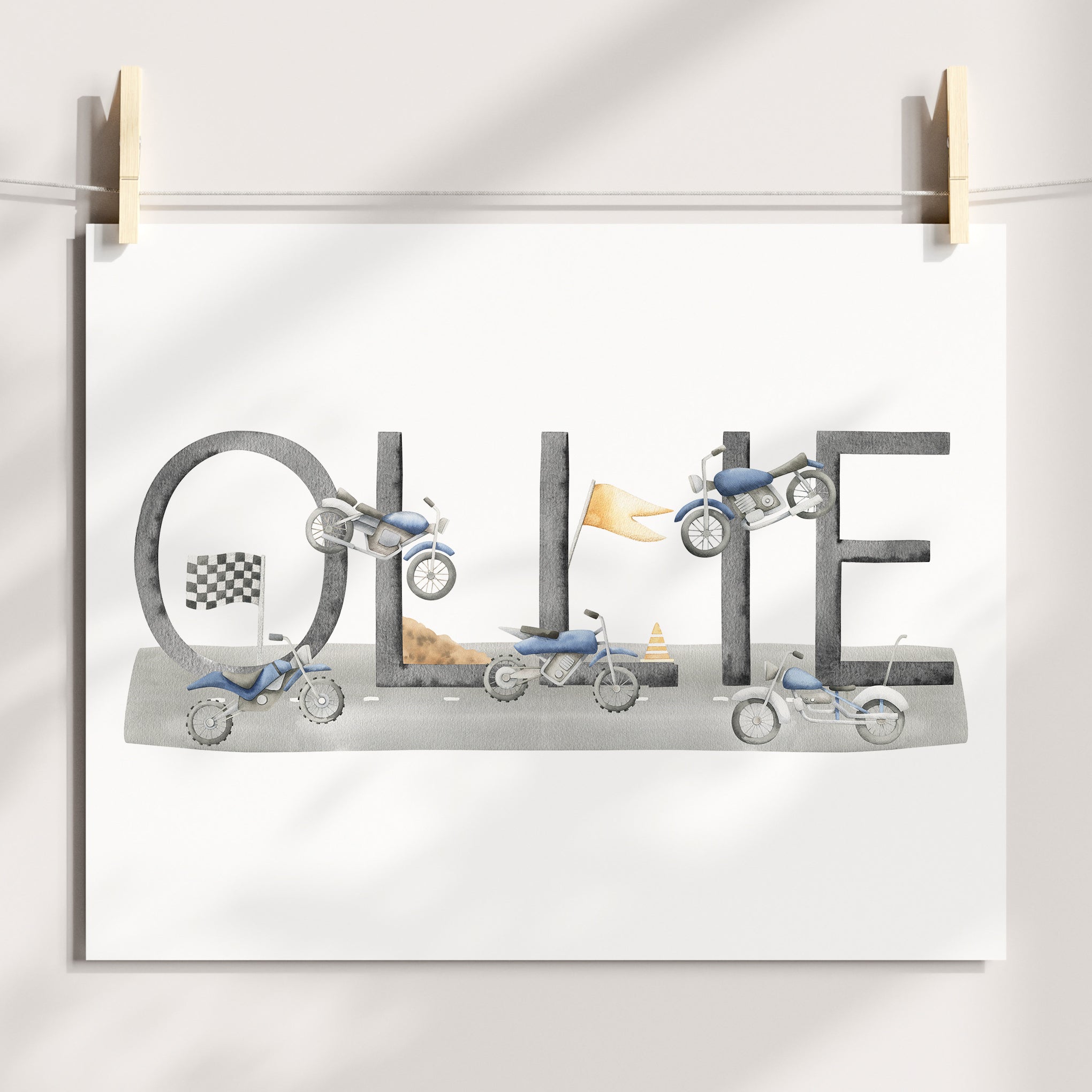 Motorcycle Name Print