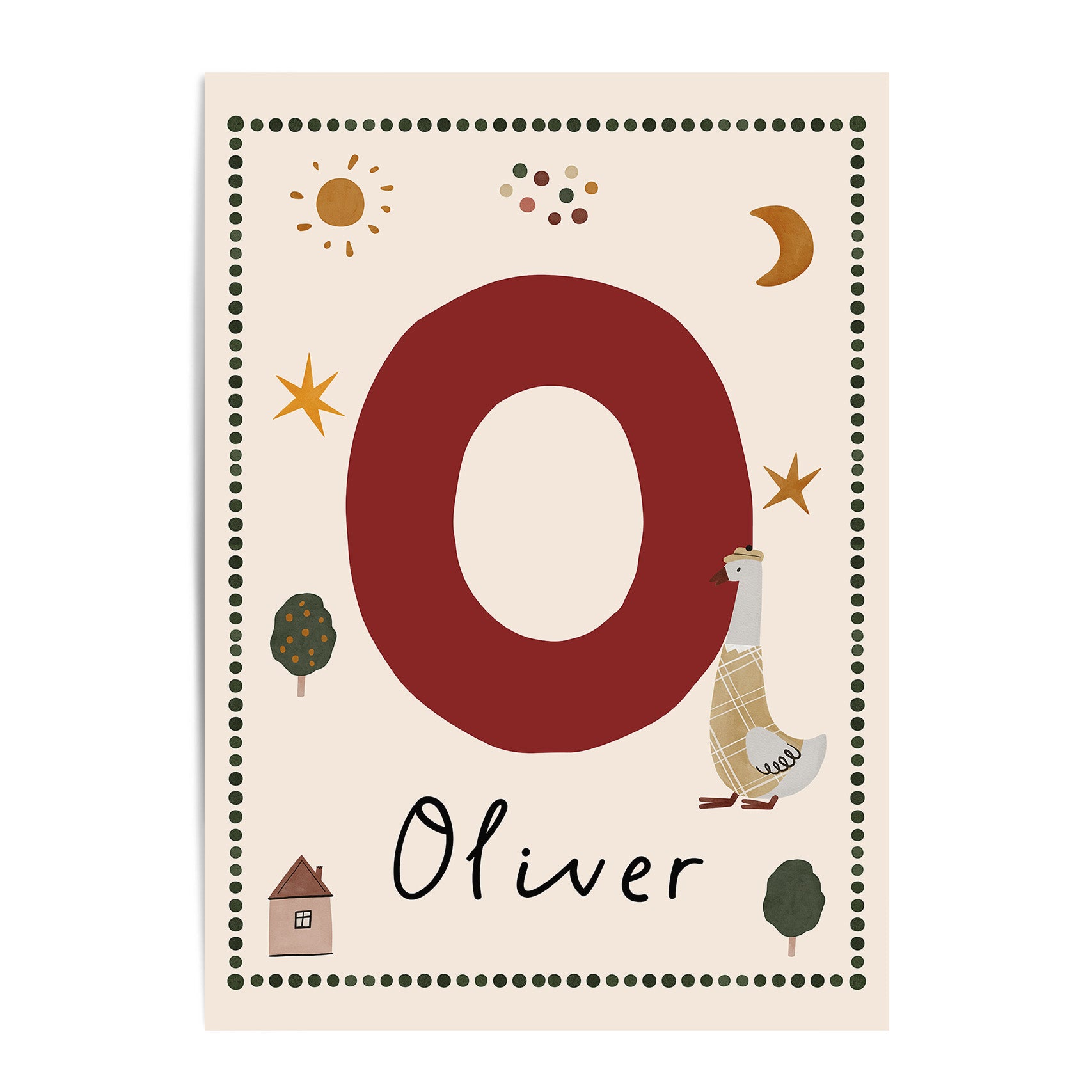 Whimsy Duck Letter & Name Print
