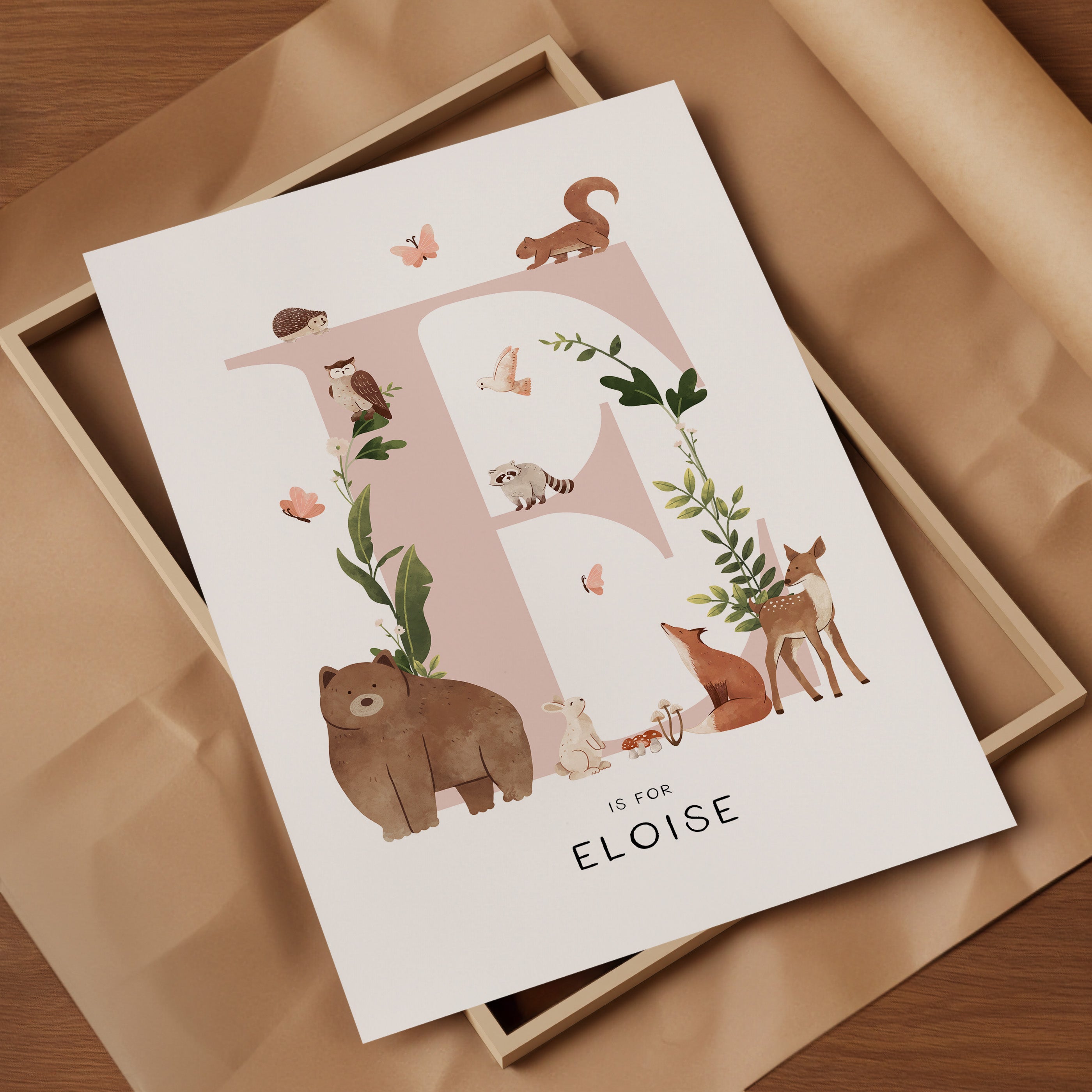 Forest Animal Letter & Name Print