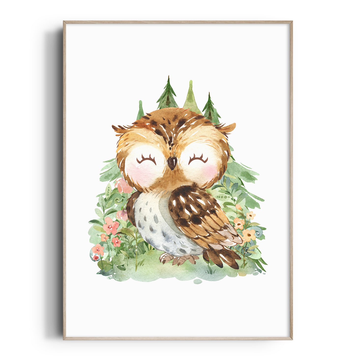 Woodland Owl Print