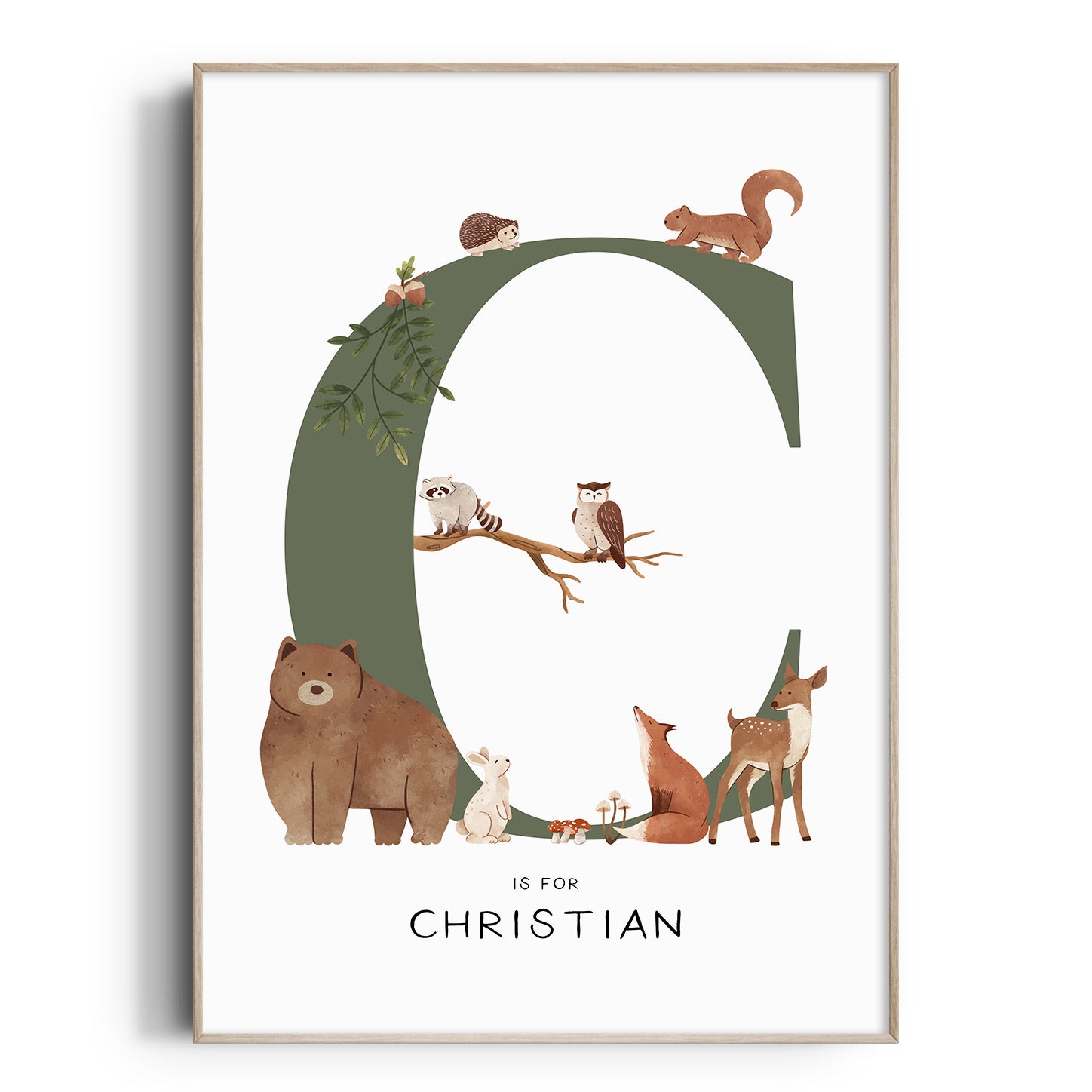 Forest Animal Letter & Name Print