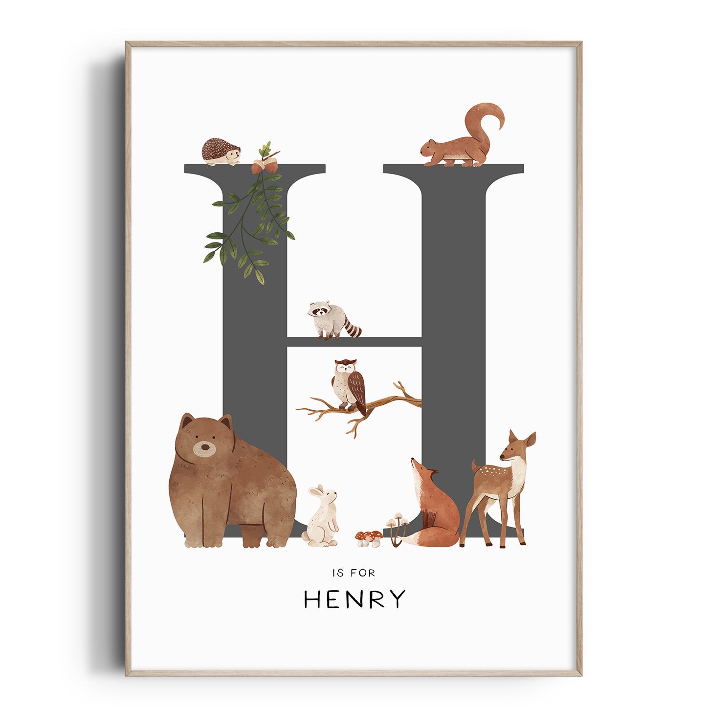 Forest Animal Letter & Name Print