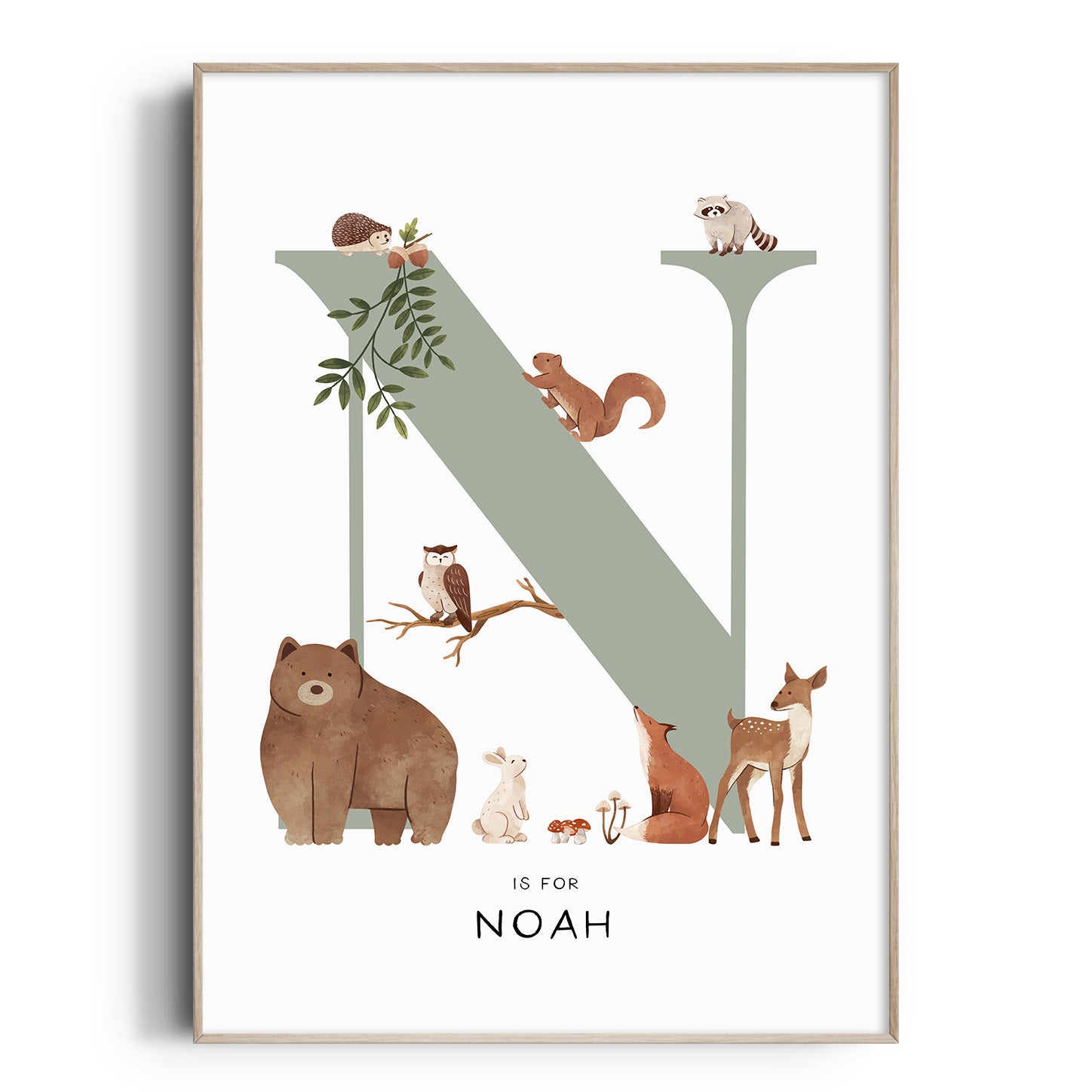 Forest Animal Letter & Name Print