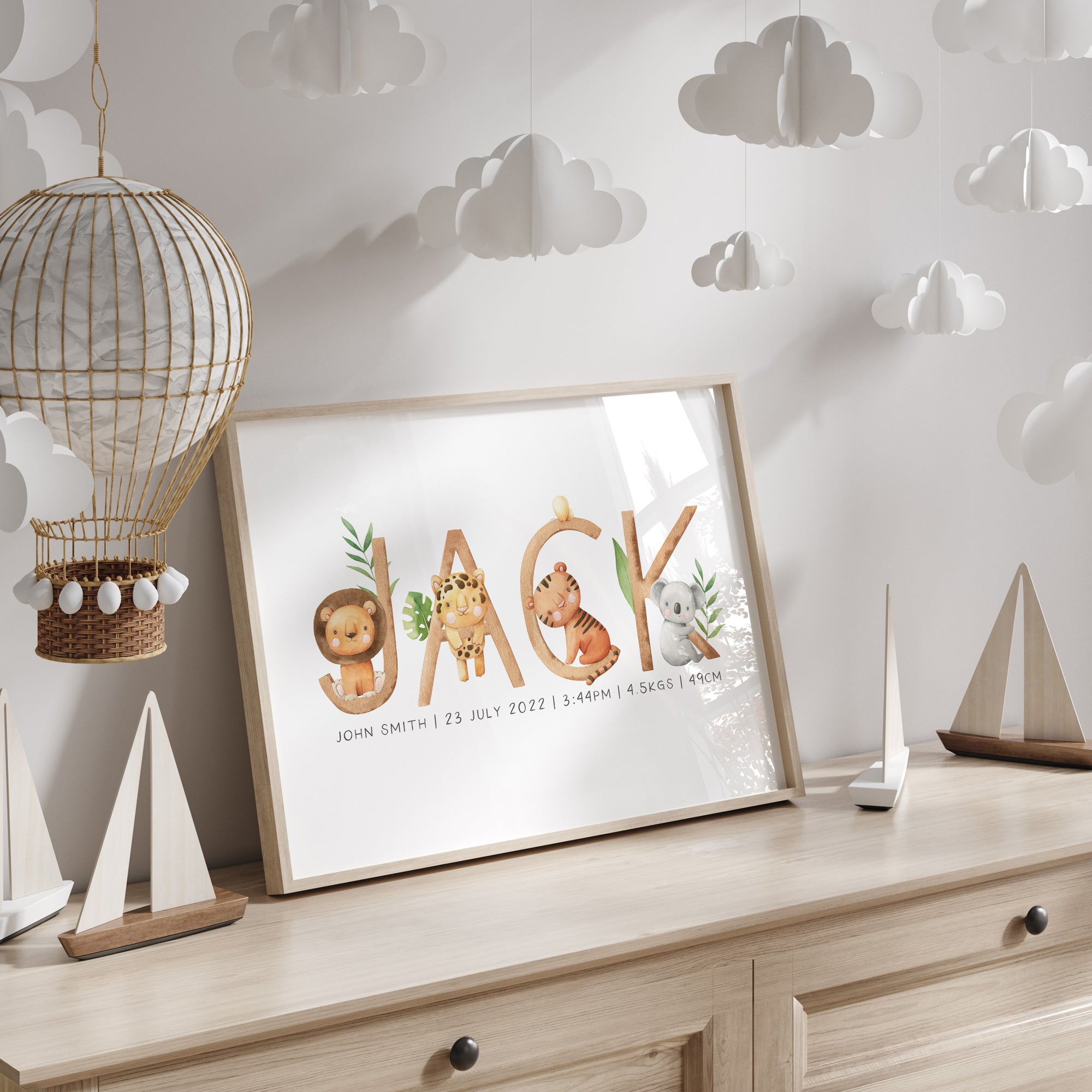 Safari Animal Name Print