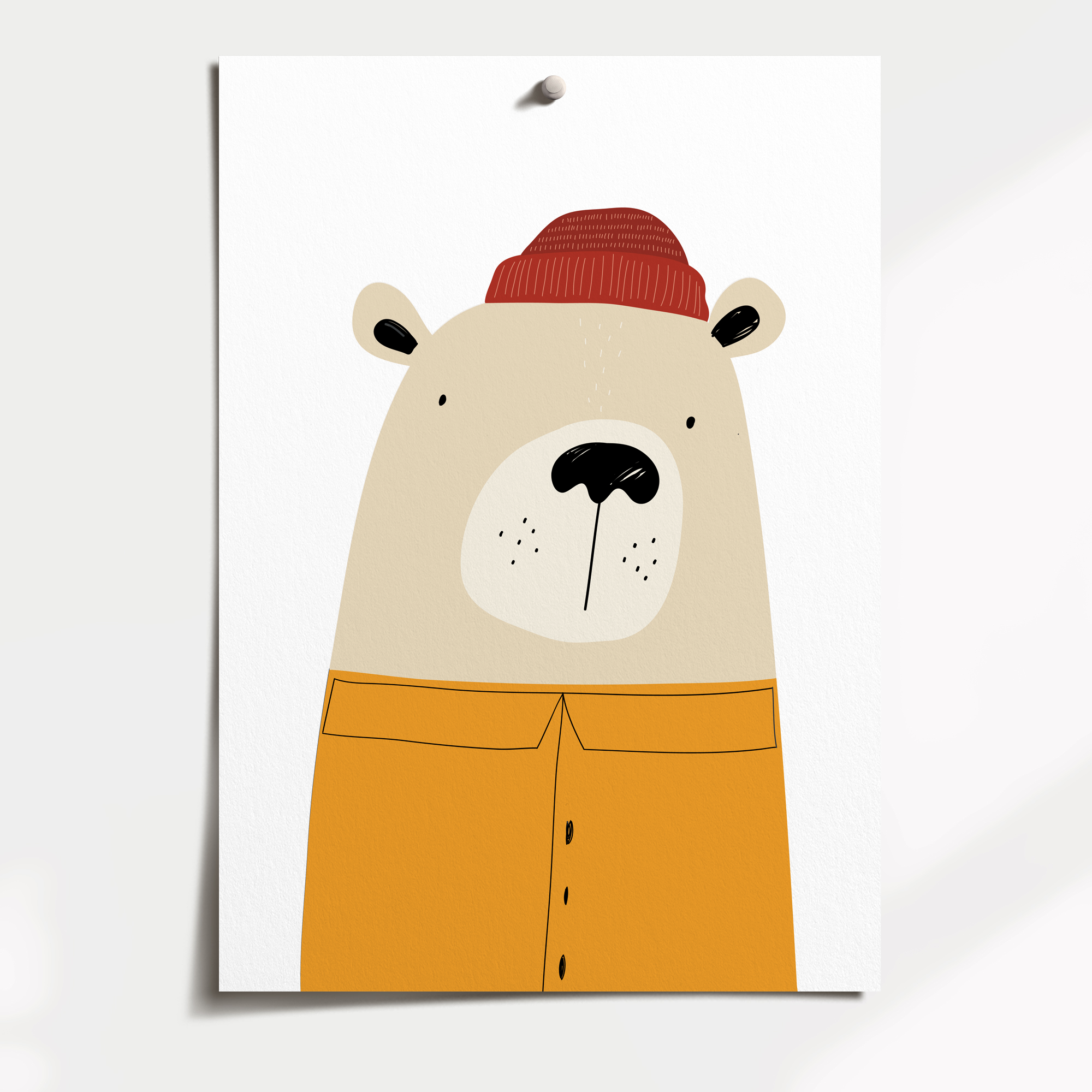 Sailor Bear Print  - Orange