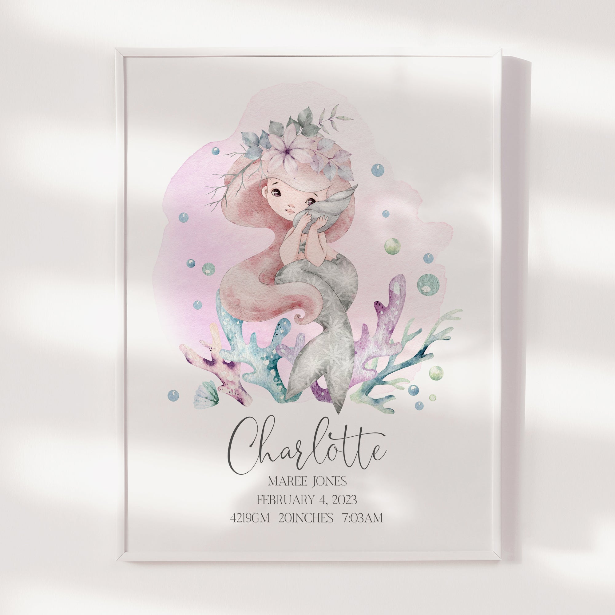 Mermaid Birth Print