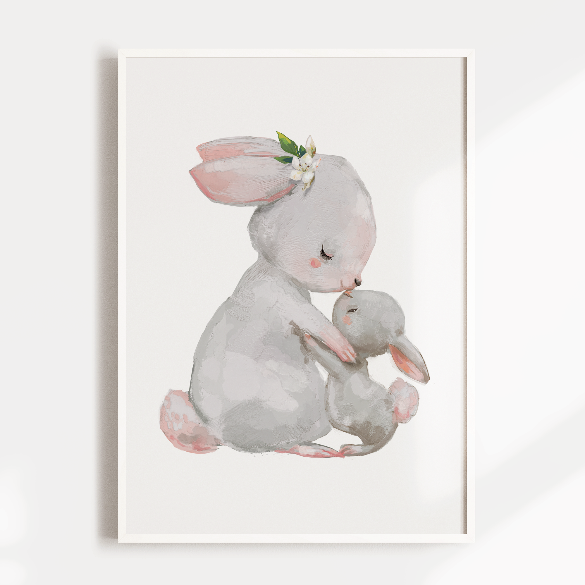 Mother & Baby Bunny Print