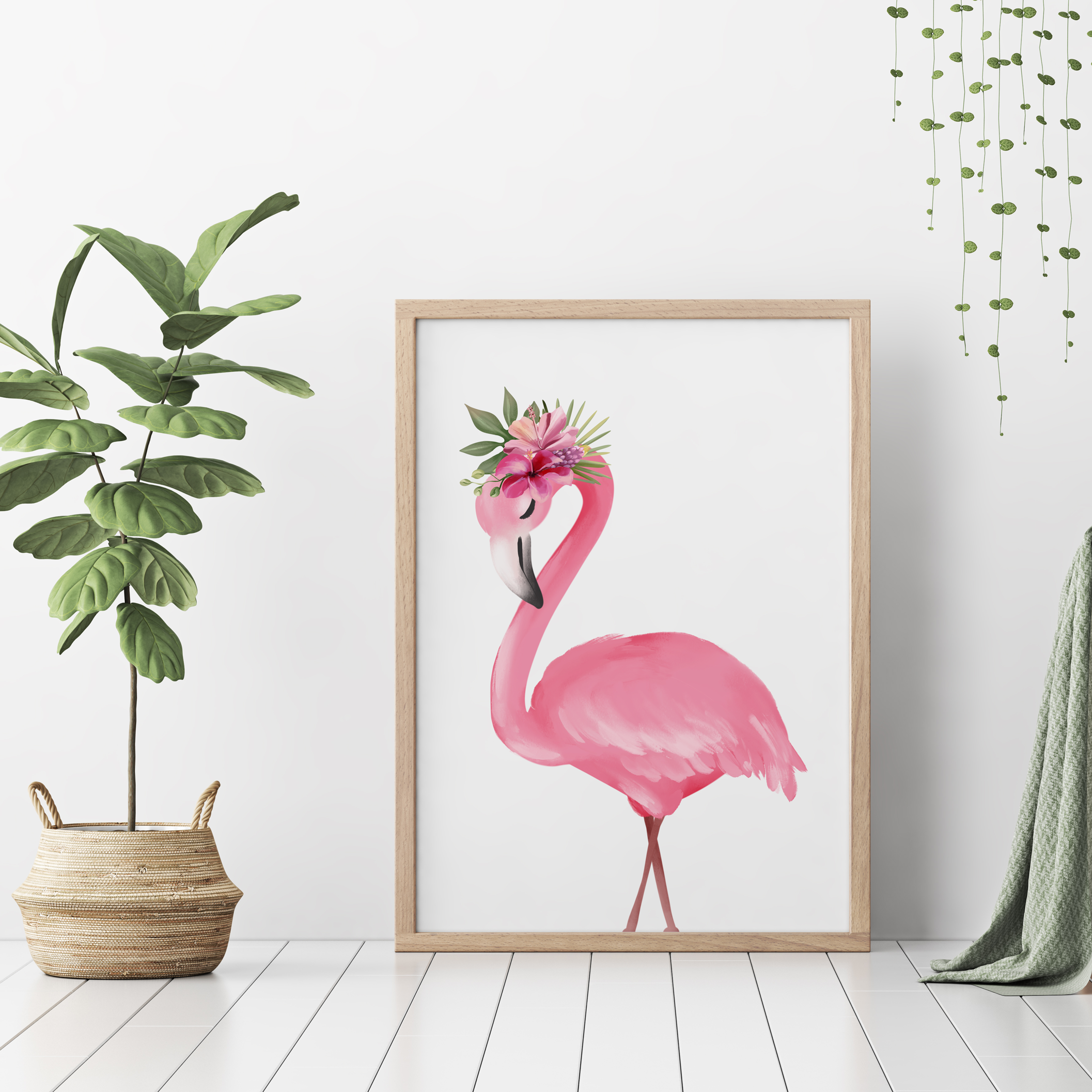 Tropical Flamingo Print