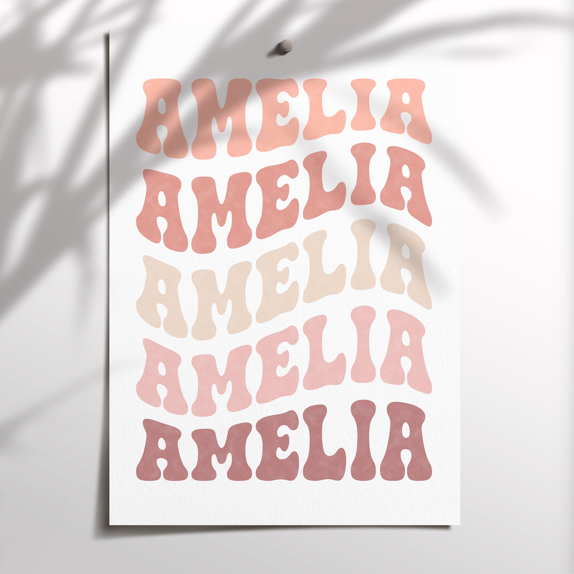 Wavy Retro Name Print